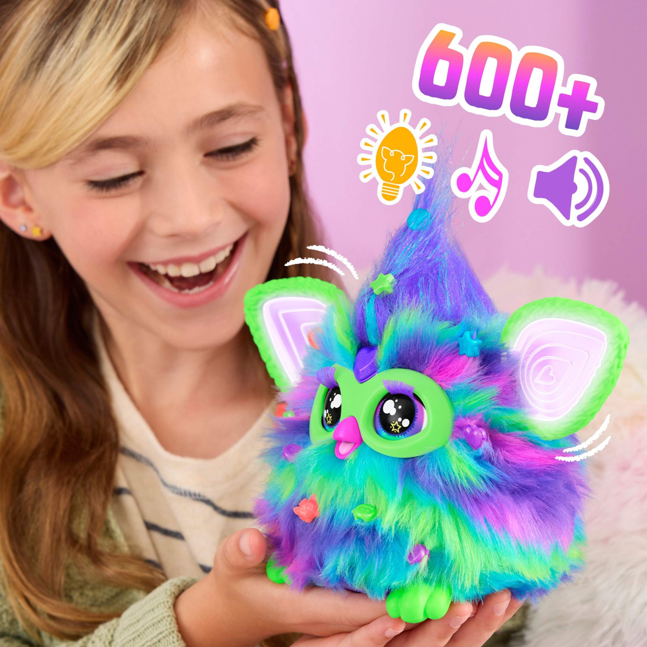 Hasbro Furby Aurora Interactive Plush Toy Electronic, French Version, Ages 6+ Front_Angled_Left