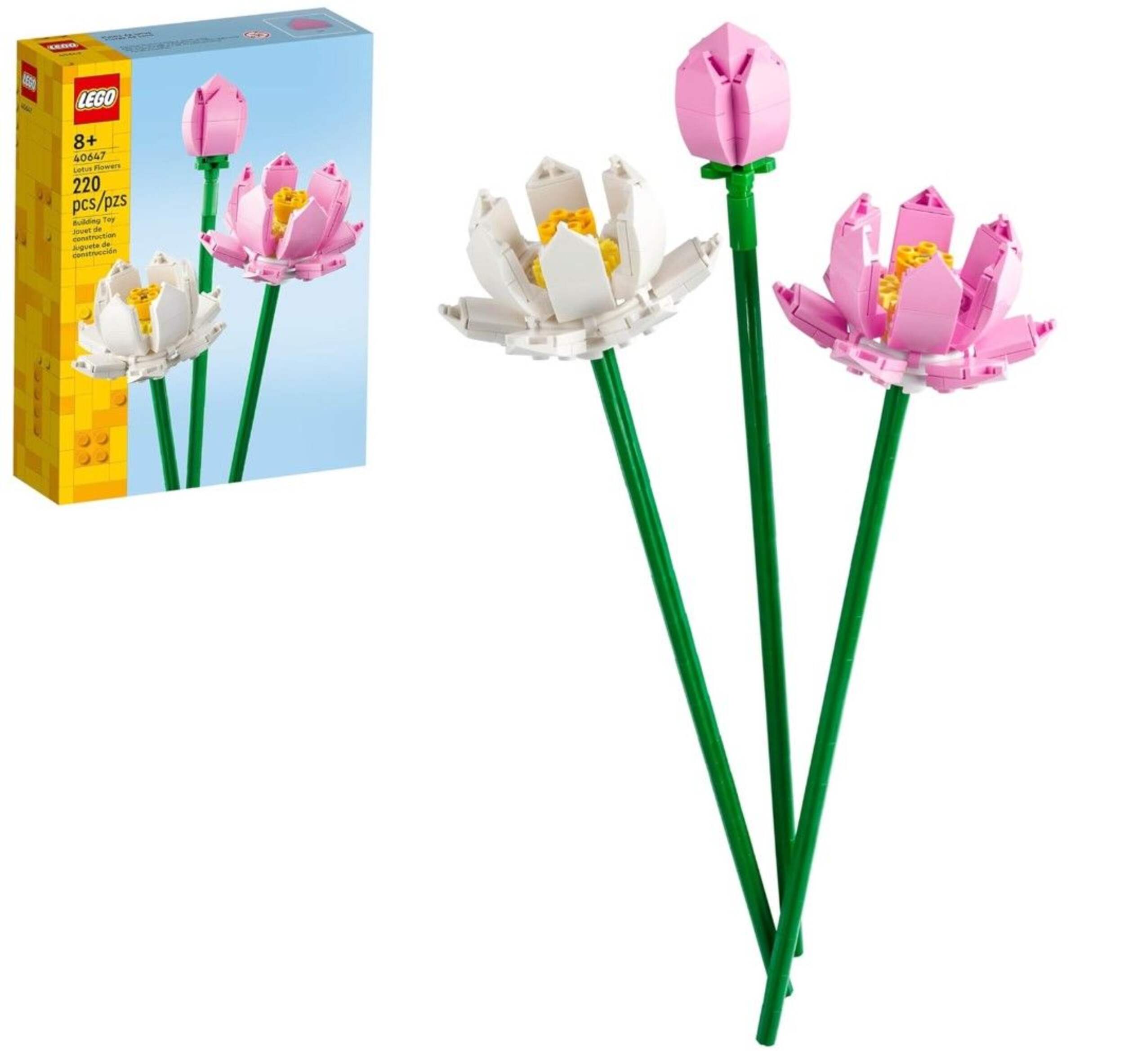 LEGO® Lotus Flowers Building Set - 40647, 220-pcs, Ages 8+ Composite_or_Mixed