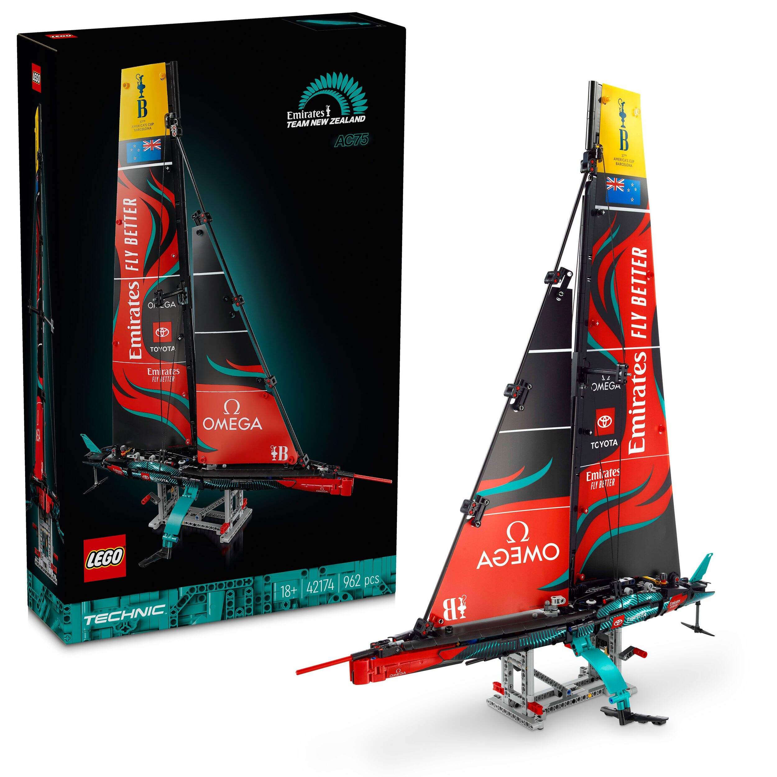 LEGO® Technic™ Emirates Team New Zealand AC75 Yacht - 42174, 962-pcs, Ages 18+ Composite_or_Mixed