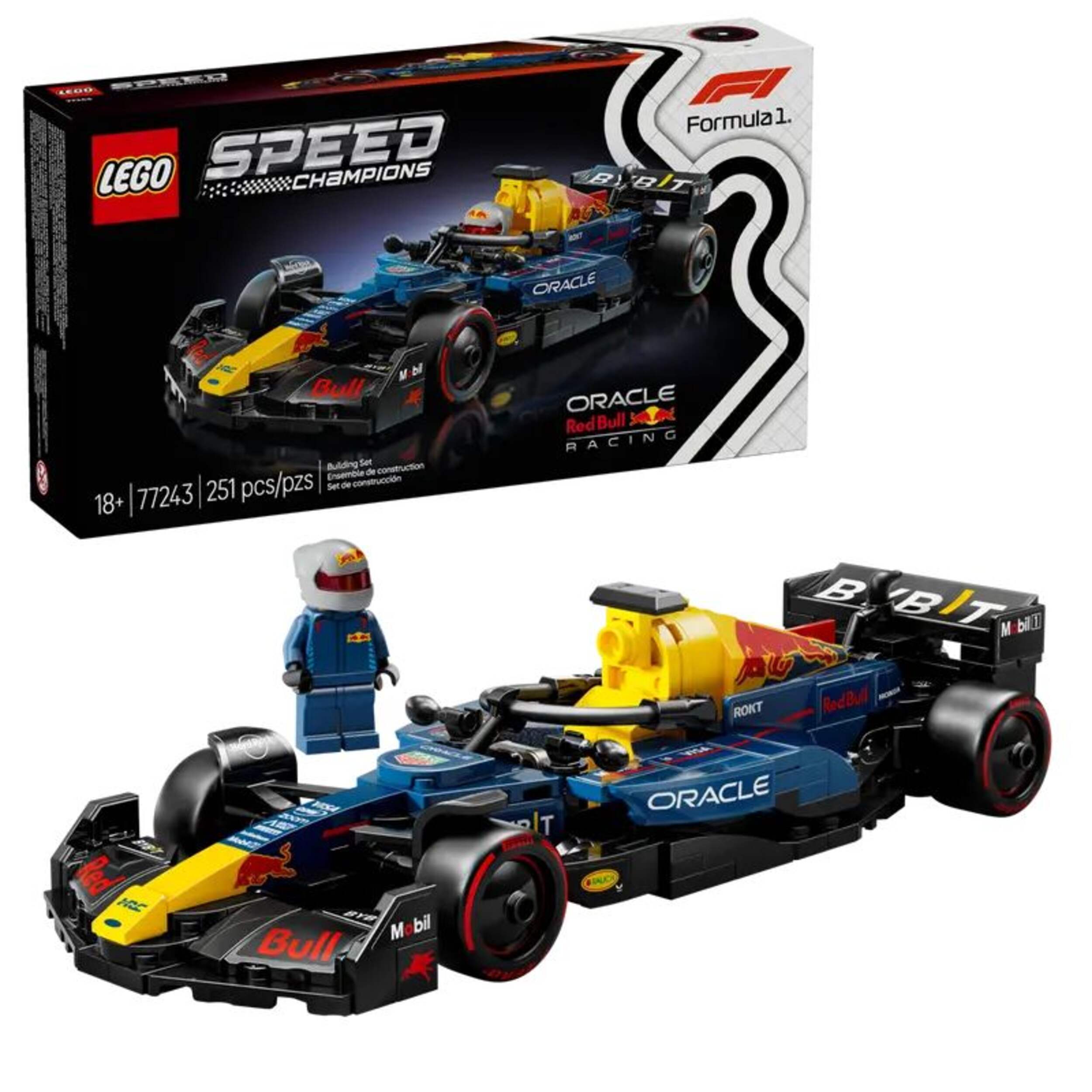 LEGO® Speed Champions Oracle Red Bull Racing RB20 F1 Race Car - 77243, 251-pcs, Ages 18+ Composite_or_Mixed