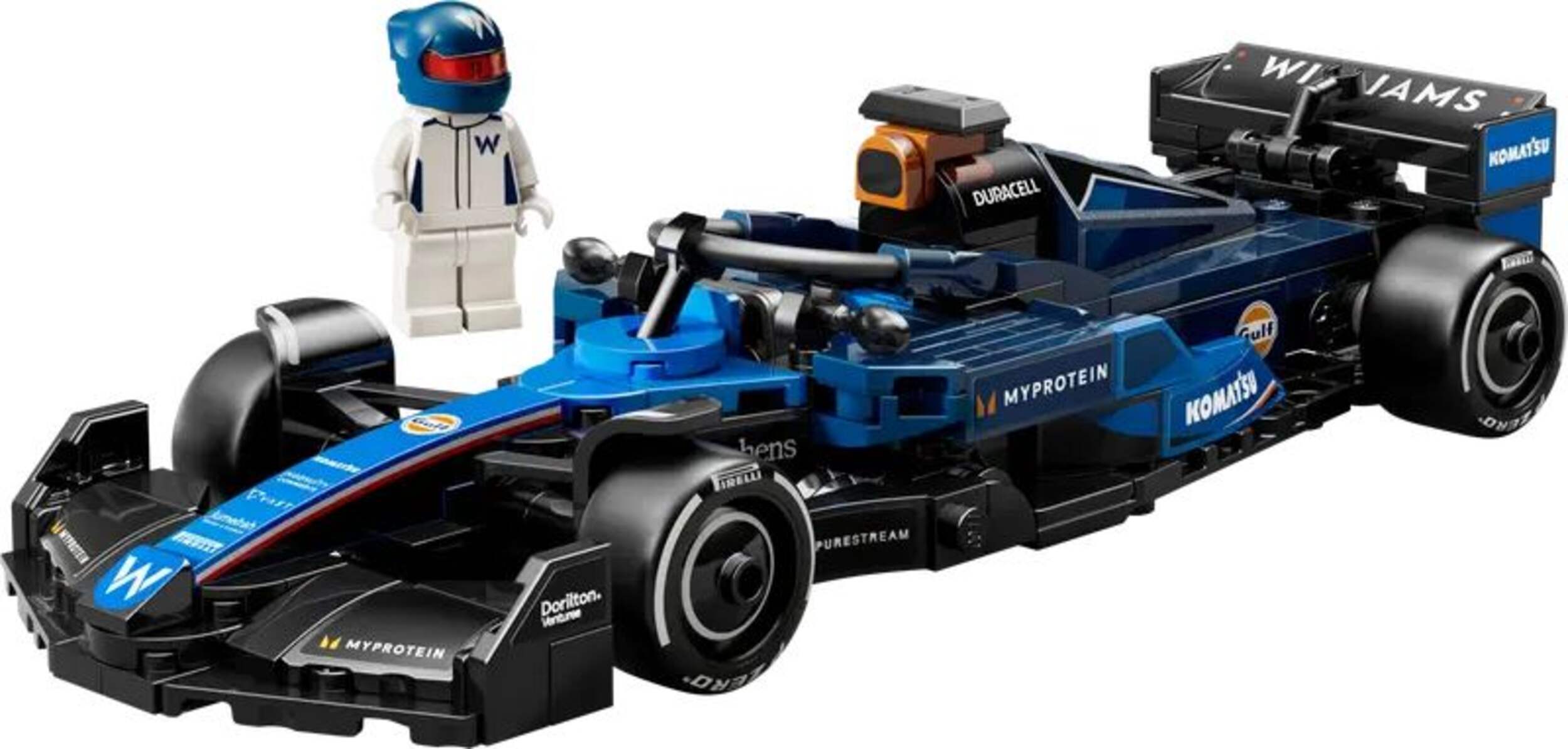 LEGO Speed Champions Jeu de construction de voiture de course d'équipe de la F1 Williams Racing FW46, 77249 Front_Angled_Left