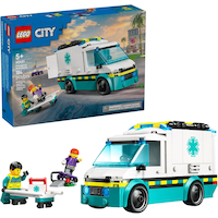 Ambulance d'urgence LEGO City, 60451, paq. 184, 5 ans et plus Front_Angled_Right