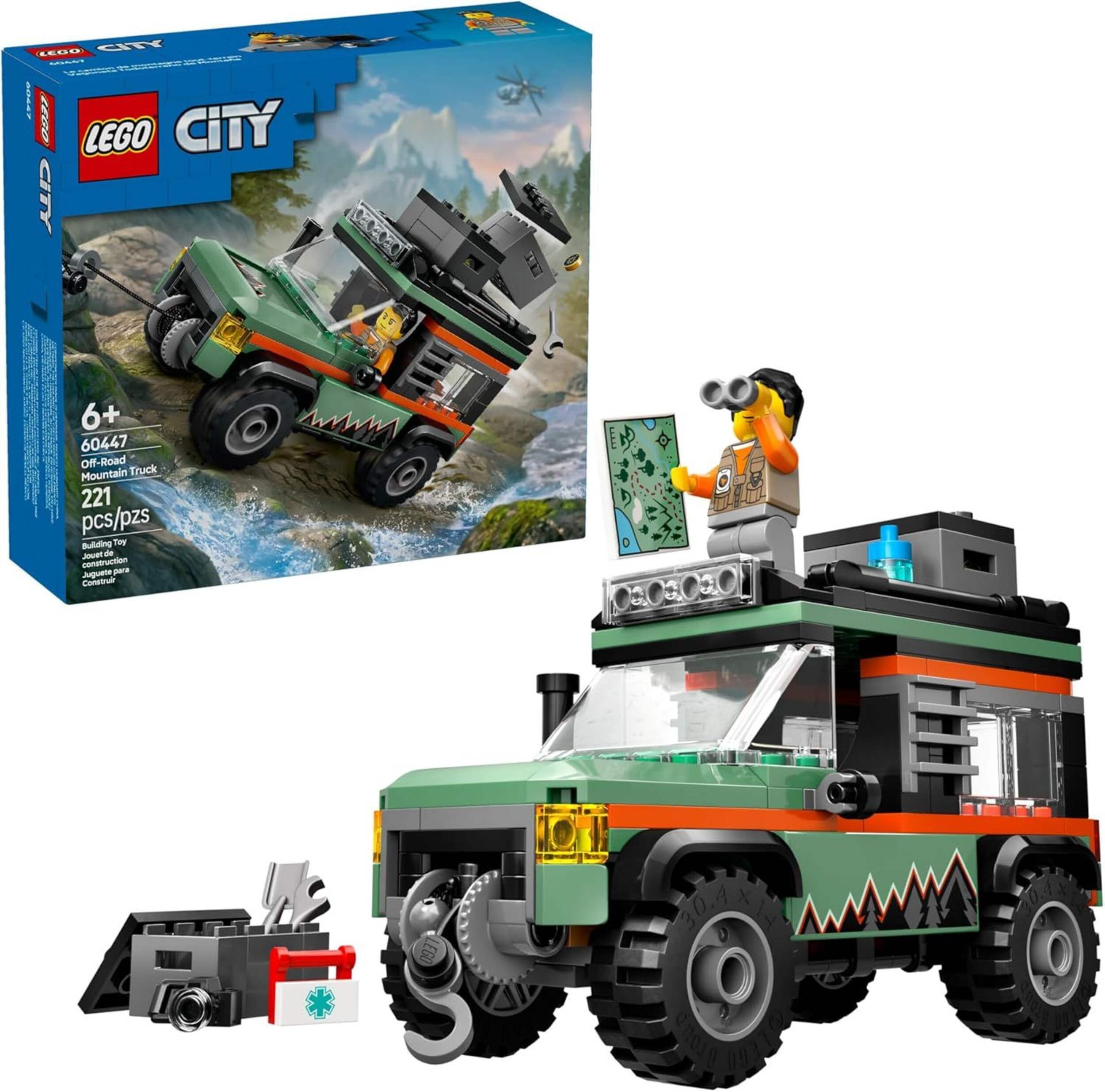LEGO® City Off-Road 4x4 Mountain Truck - 60447, 221-pcs, Ages 6+ Composite_or_Mixed