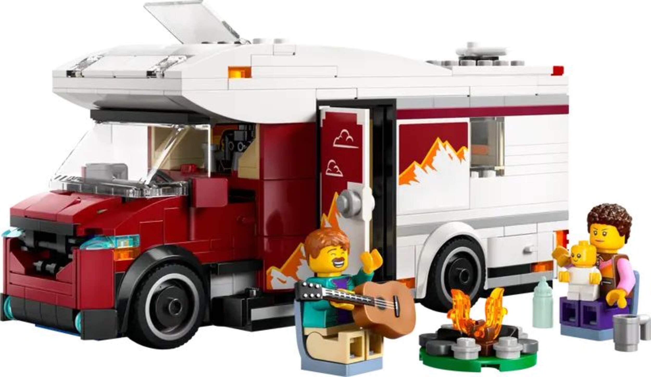 LEGO City Fourgonnette camping d'aventure des fêtes, 60454 Front_Angled_Left