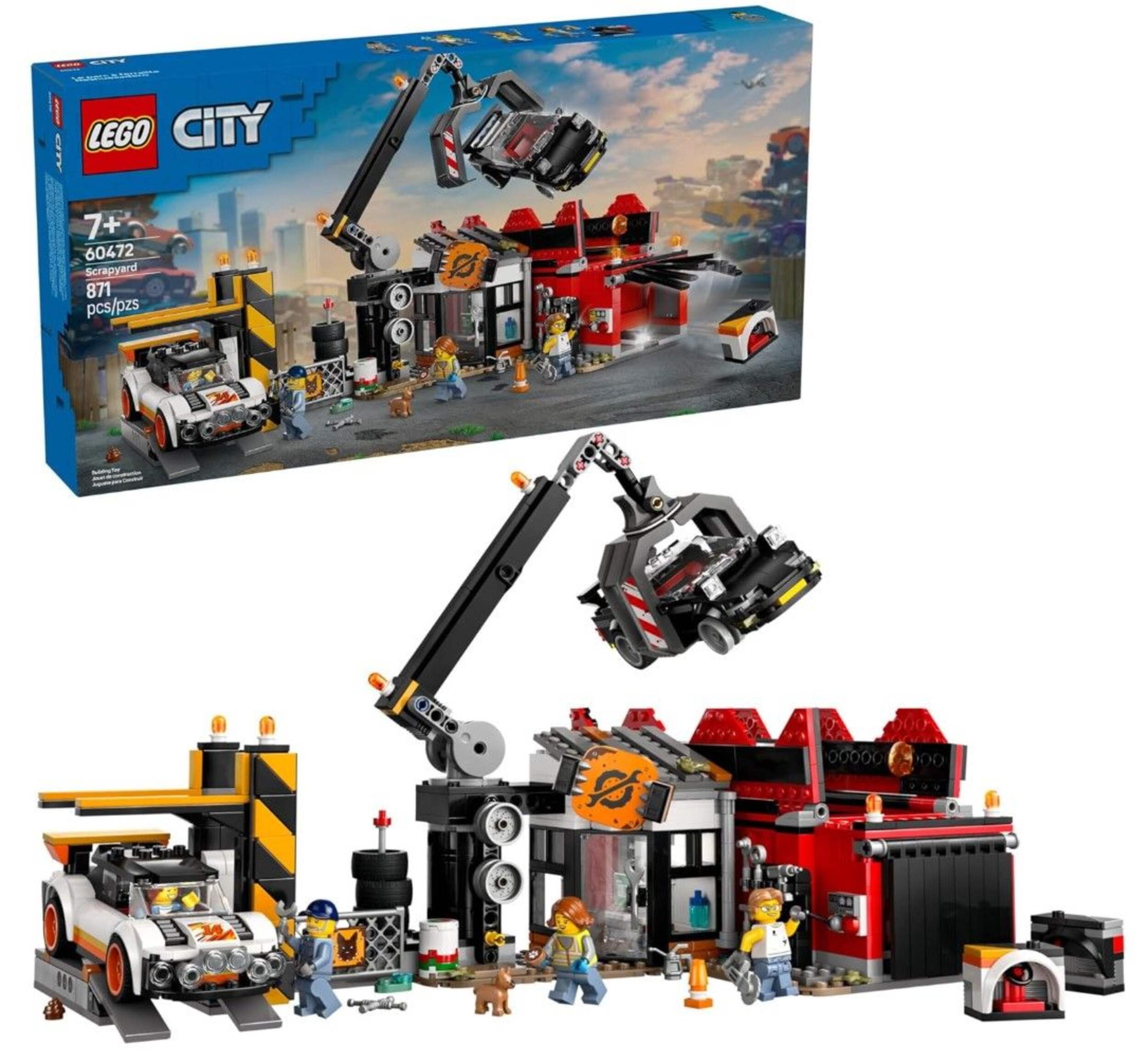 LEGO® My City Scrapyard with Cars Set - 60472, 871-pcs, Ages 7+ Composite_or_Mixed