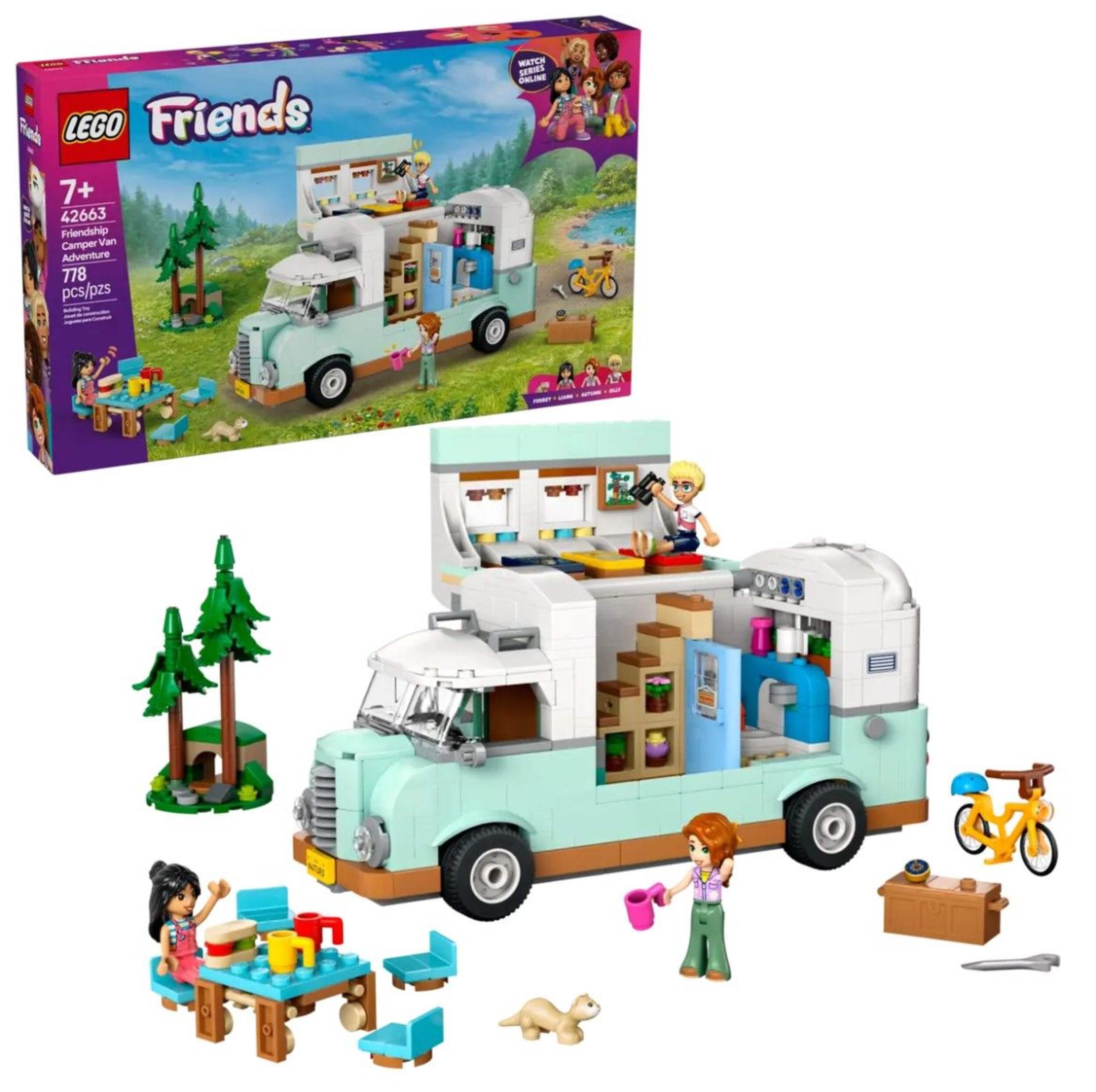 LEGO® Friends Friendship Camper Van Adventure Set - 42663, 778-pcs, Ages 7+ Composite_or_Mixed