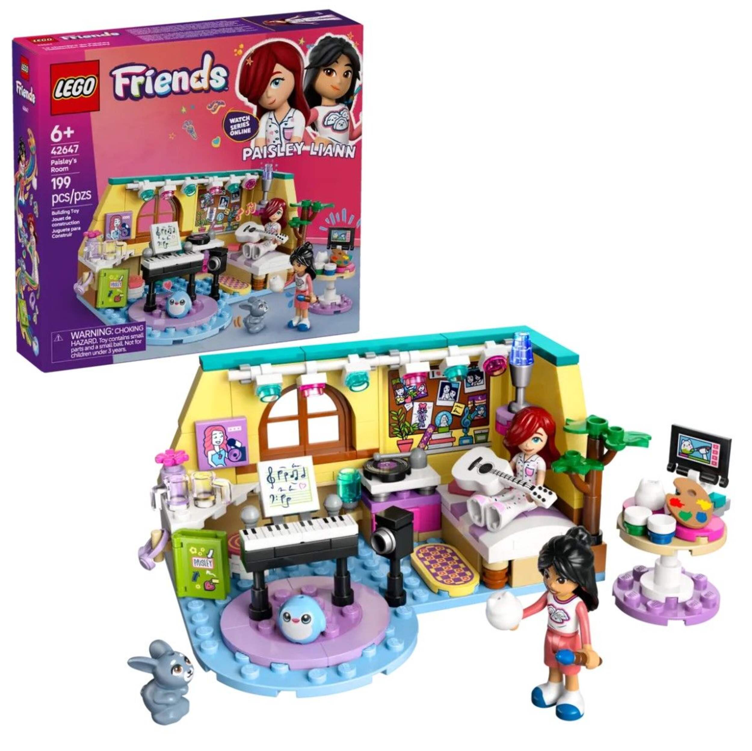 LEGO® Friends Paisley's Room Set - 42647, 199-pcs, Ages 6+ Composite_or_Mixed