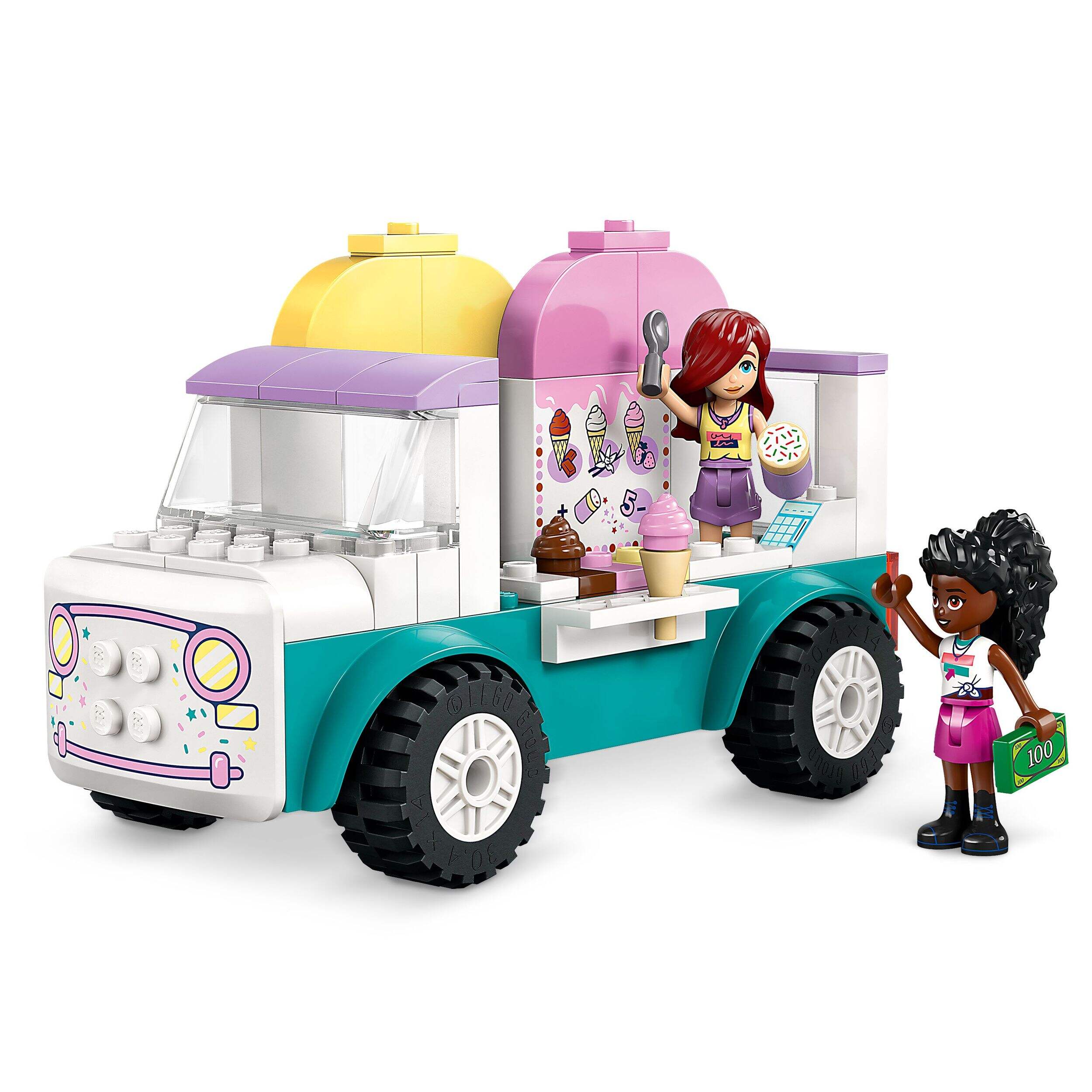 LEGO® Friends Heartlake City Ice Cream Truck Set - 42644, 92-pcs, Ages 4+ Front_Angled_Left