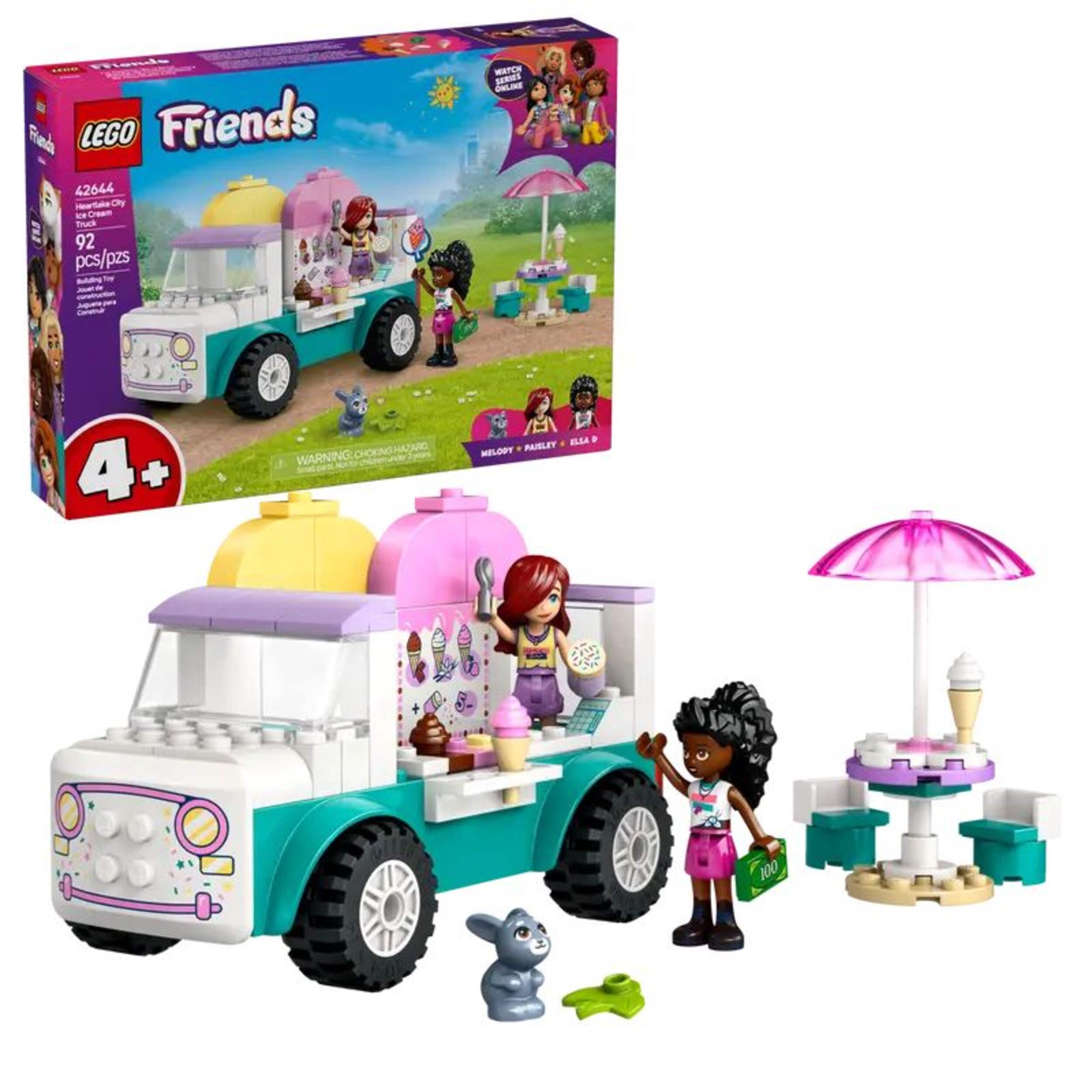 LEGO® Friends Heartlake City Ice Cream Truck Set - 42644, 92-pcs, Ages 4+ Composite_or_Mixed