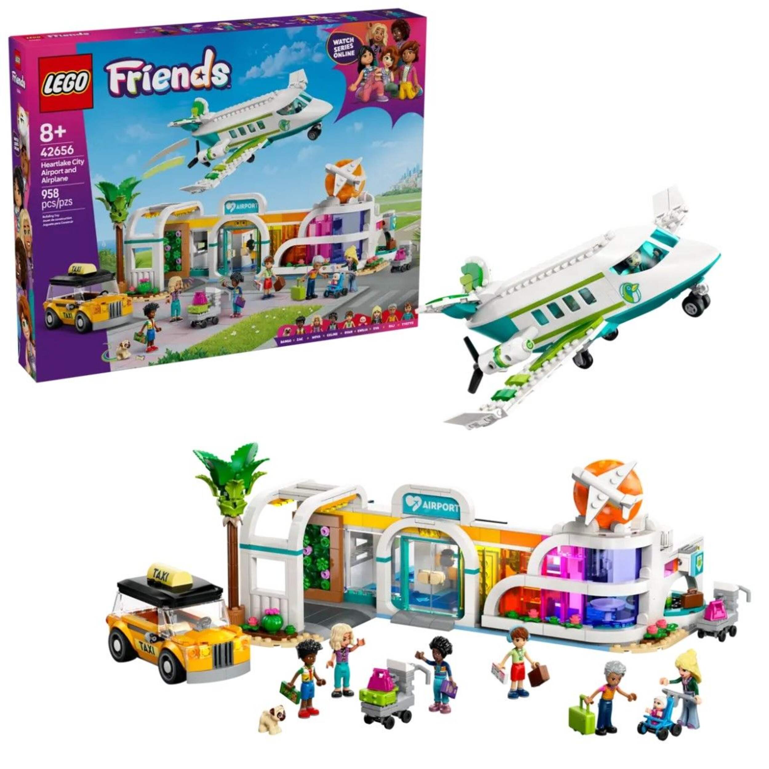 LEGO® Friends Heartlake City Airport and Airplane - 42656, 958-pcs, Ages 8+ Composite_or_Mixed