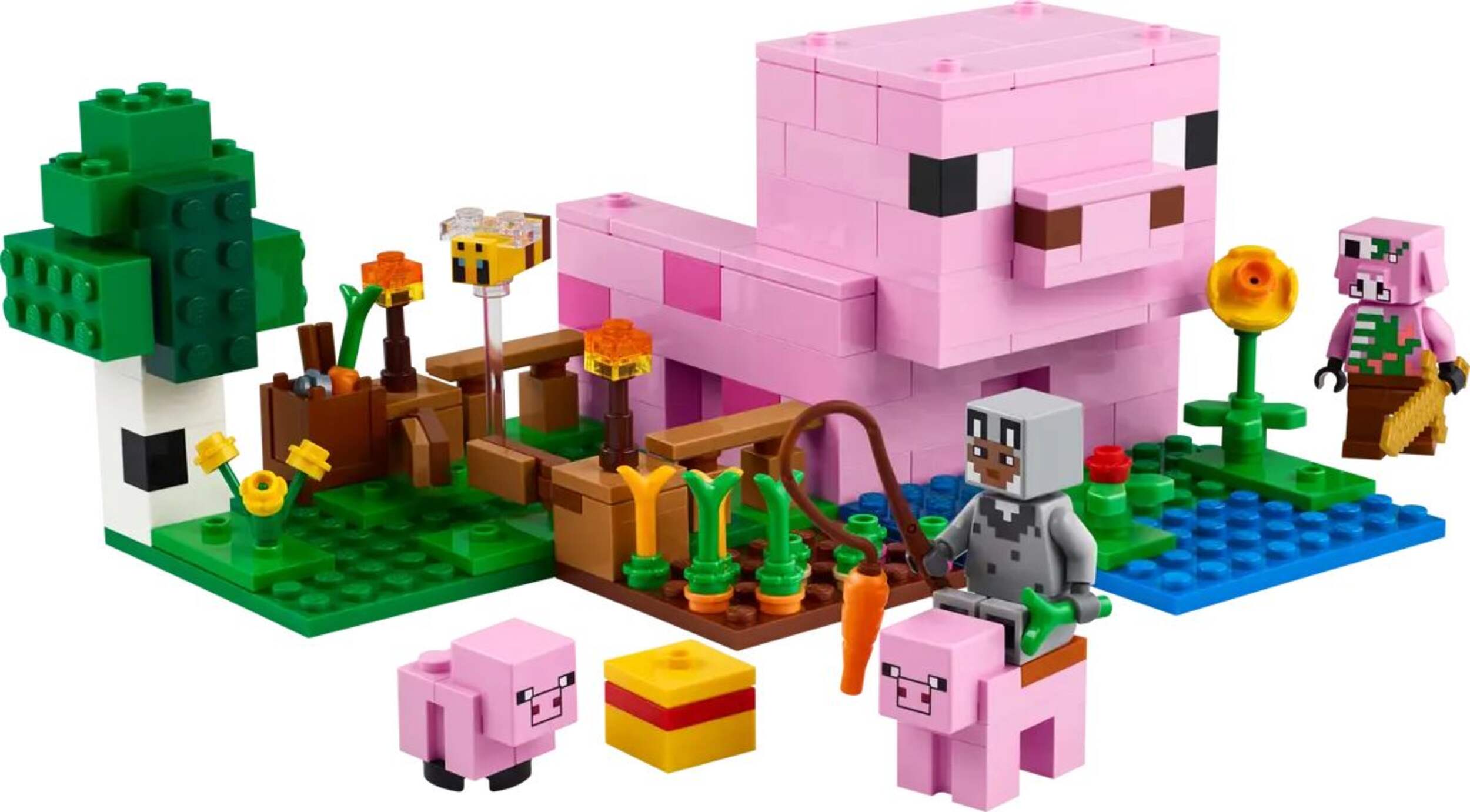 LEGO Minecraft La maison bébé cochon, 21268 Front_Angled_Right
