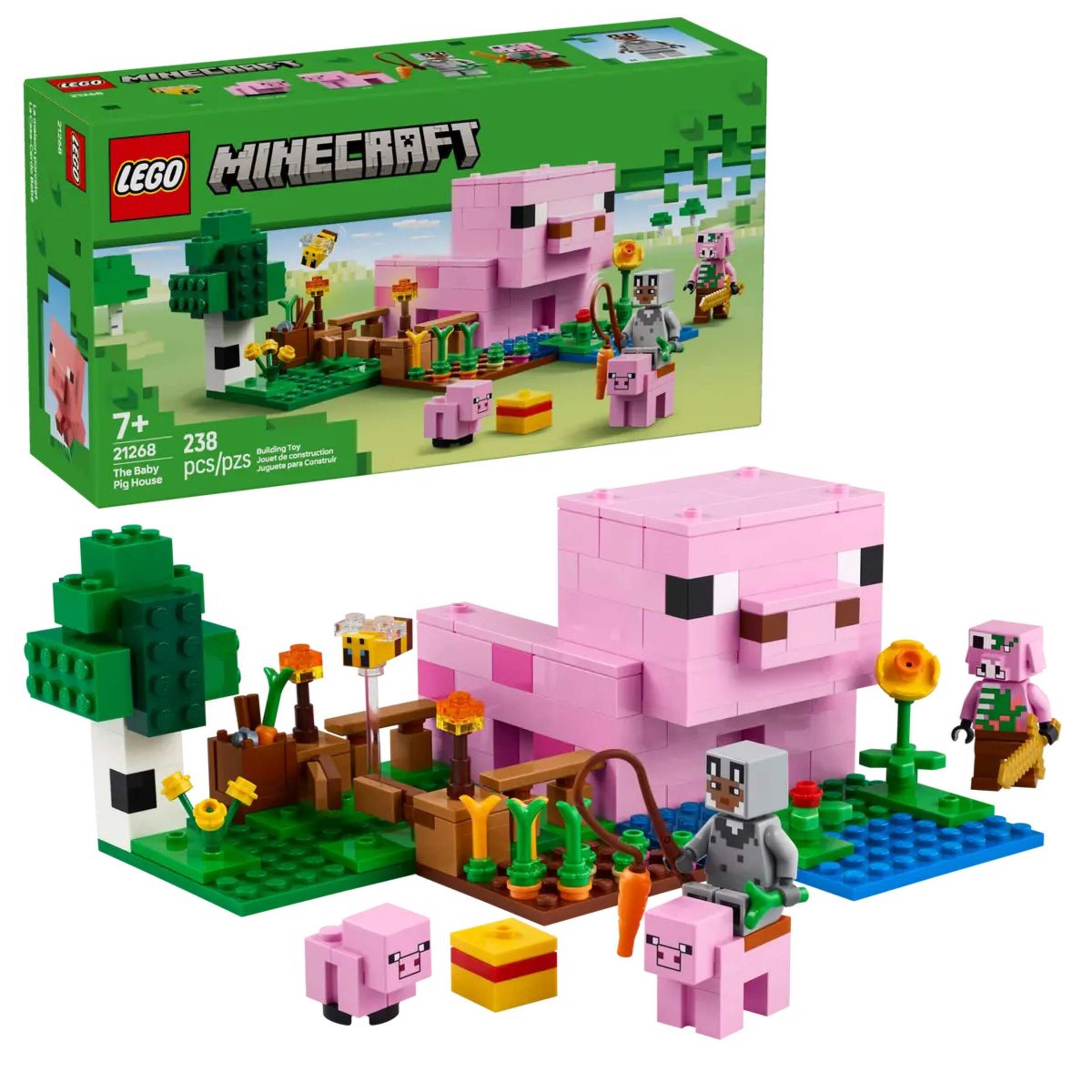 LEGO® Minecraft The Baby Pig House - 21268, 238-pcs, Ages 7+ Composite_or_Mixed