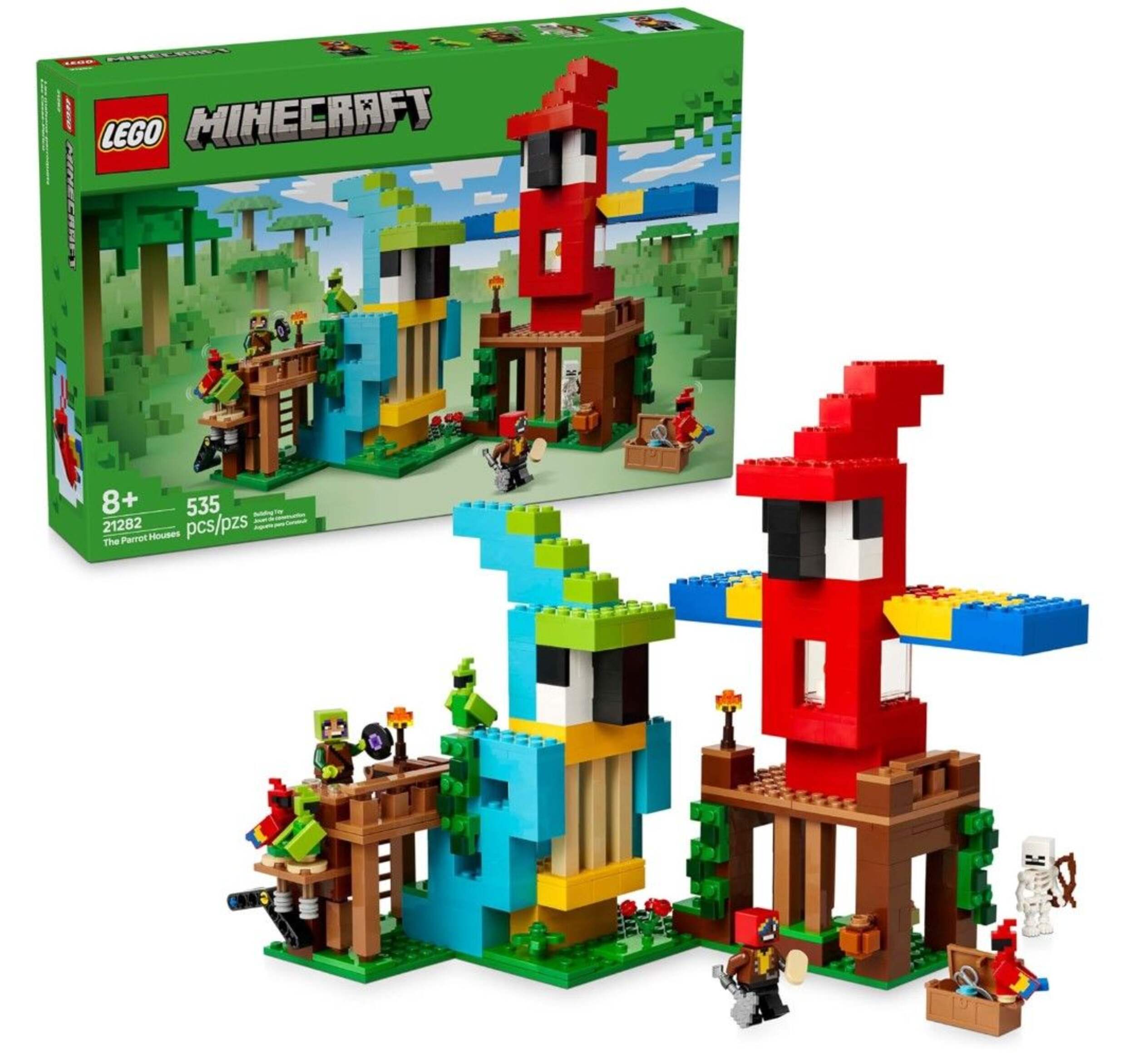 LEGO® Minecraft The Parrot Houses Building Toy - 21282, 535-pcs, Ages 8+ Composite_or_Mixed