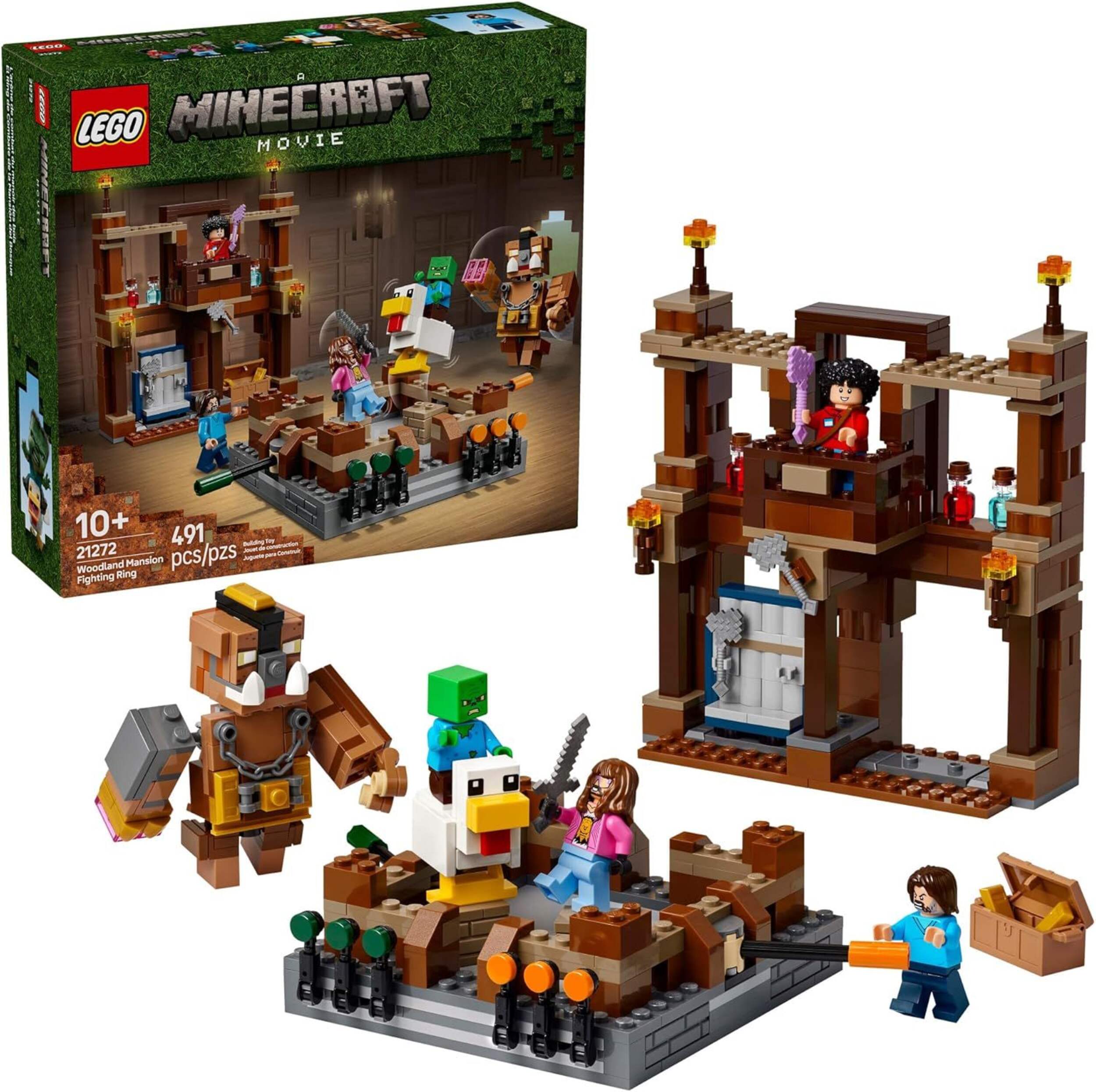 LEGO® Minecraft Woodland Mansion Fighting Ring - 21272, 491-pcs, Ages 10+ Composite_or_Mixed
