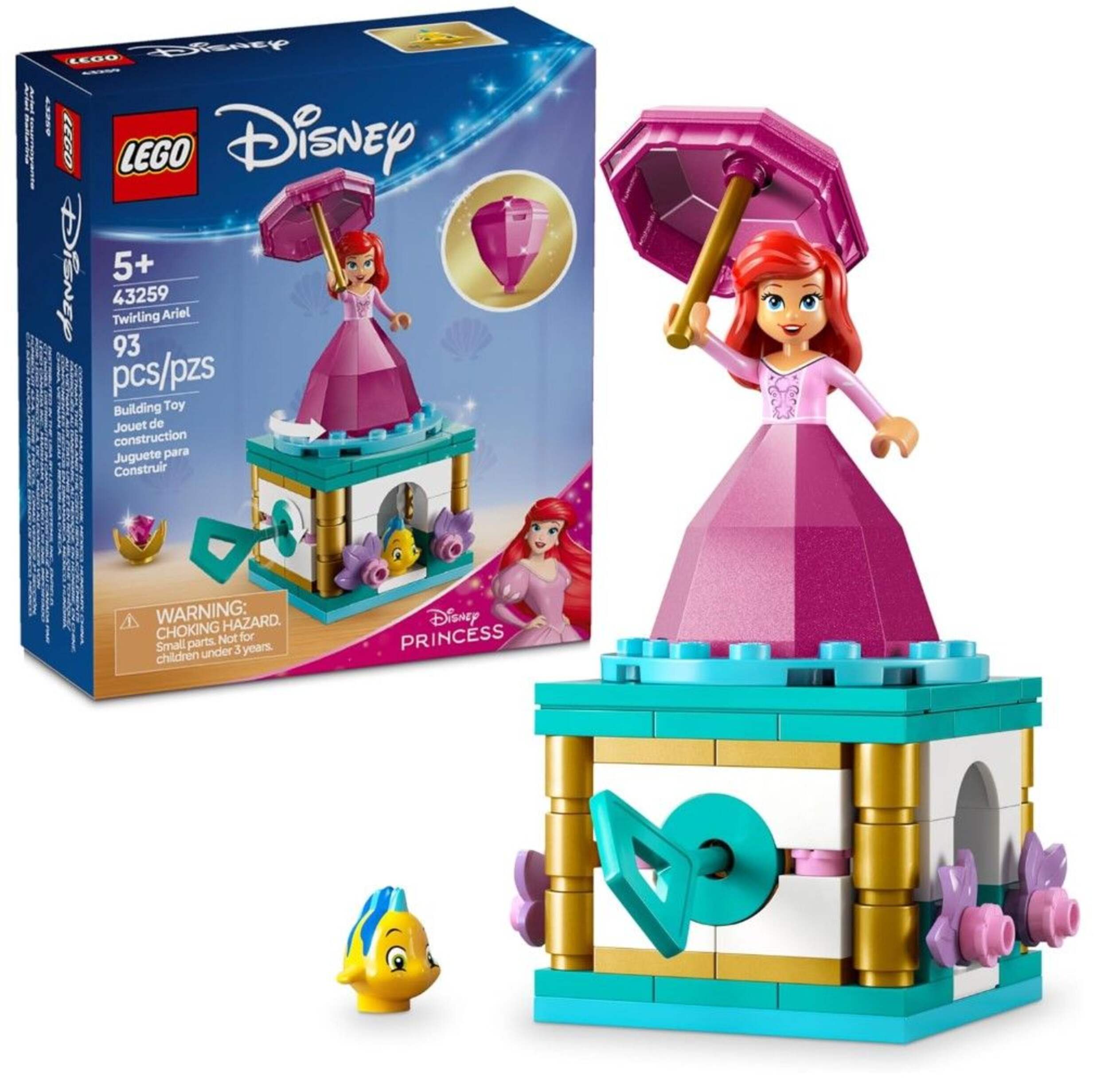 LEGO® Disney Princess Twirling Ariel Set - 43259, 93-pcs, Ages 5+ Front_Flat
