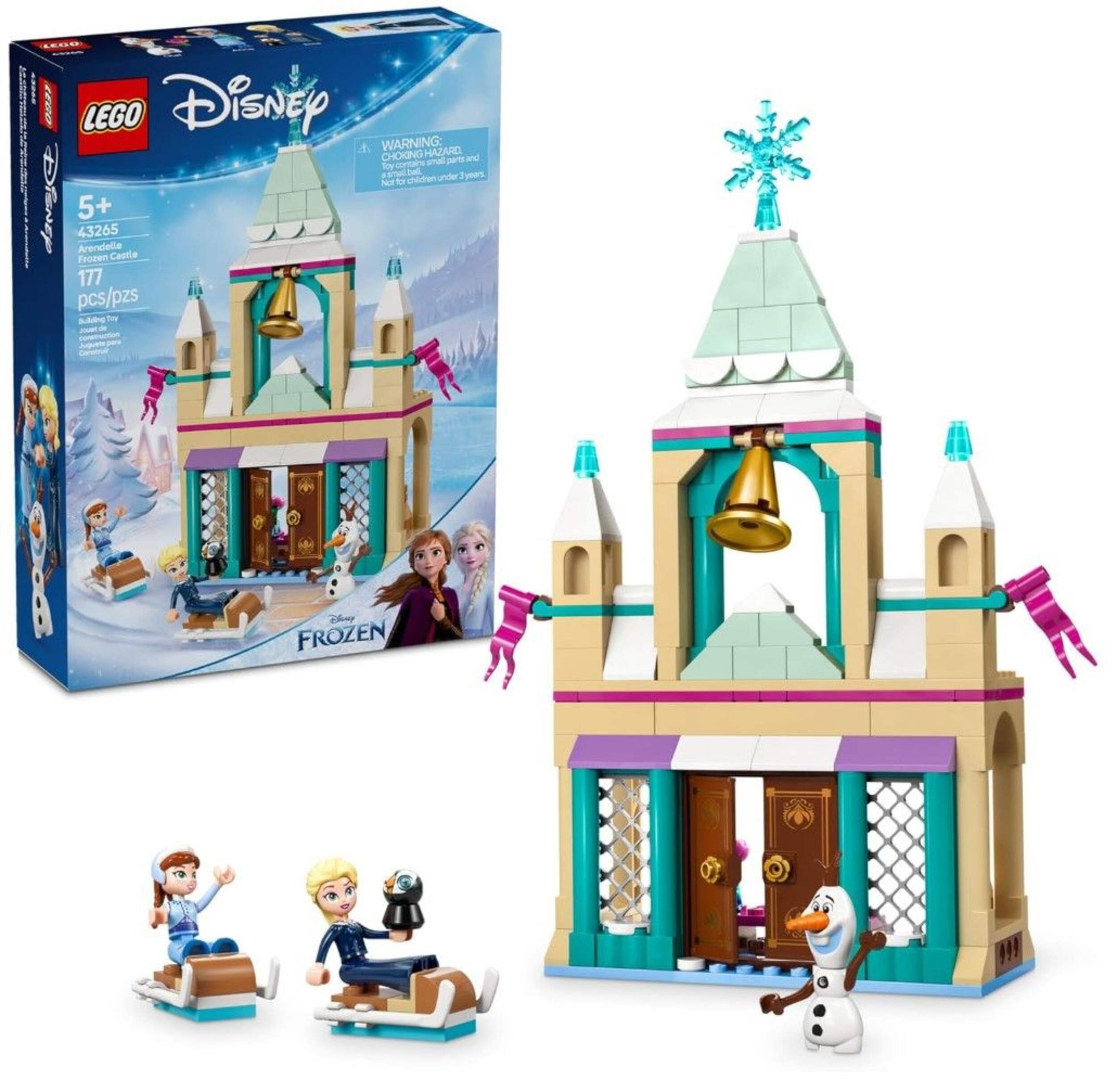 LEGO® Disney Princess Arendelle Frozen Castle - 43265, 177-pcs, Ages 5+ Front_Angled_Right