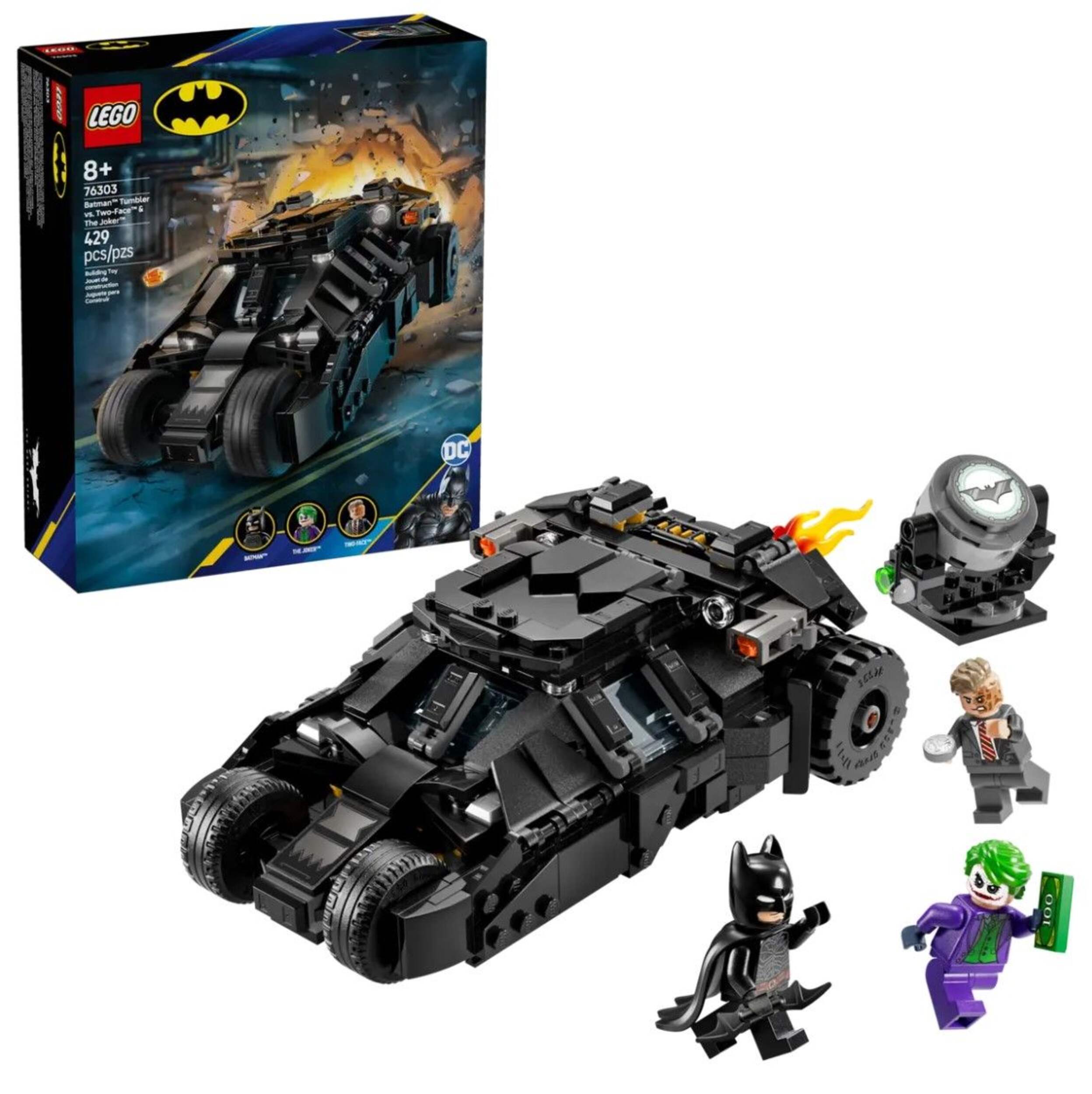 LEGO® DC Batman™ Tumbler vs. Two-Face™ & The Joker™ - 76303, 429-pcs, Ages 8+ Composite_or_Mixed
