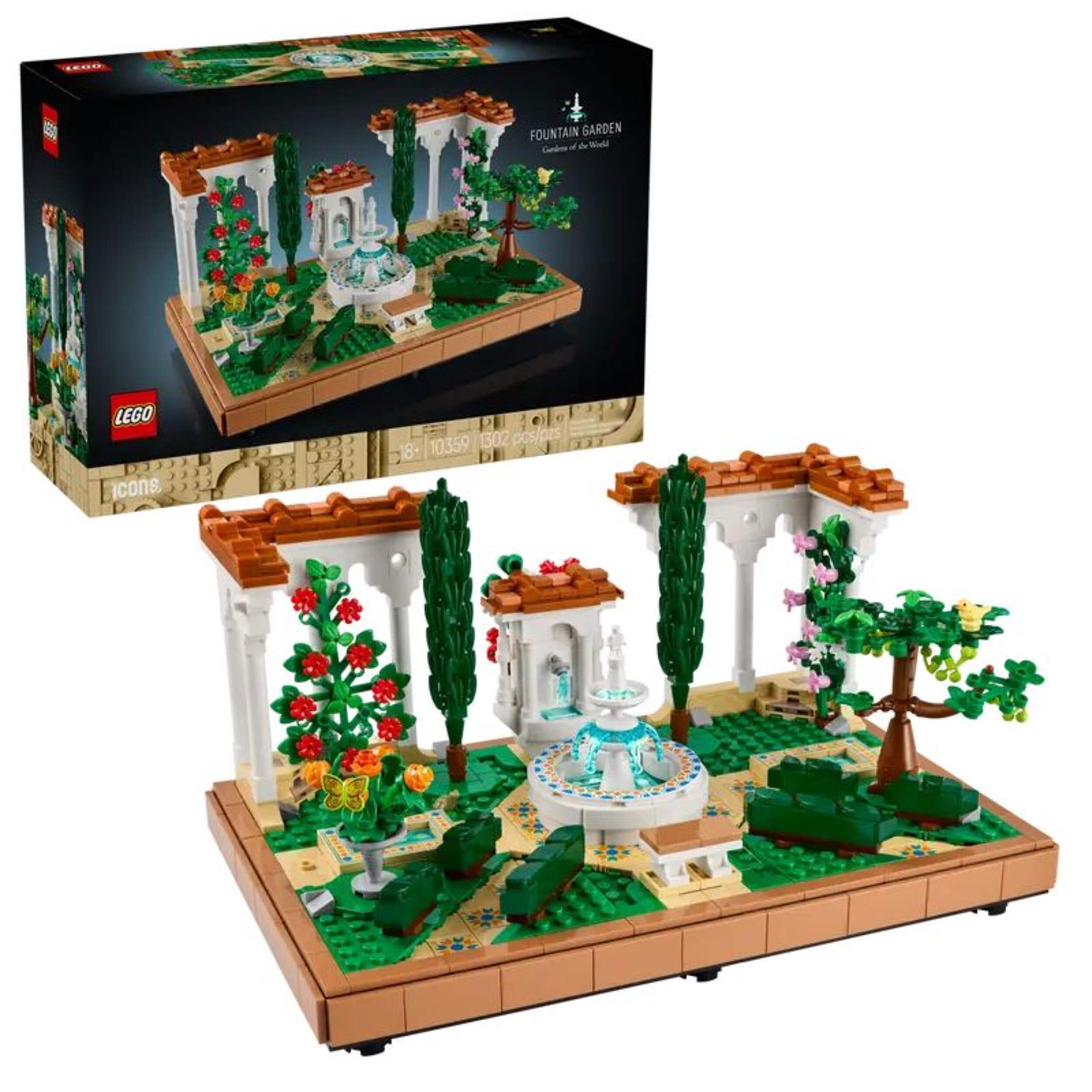 LEGO® Icons Fountain Garden - 10359, 1302-pcs, Ages 18+ Composite_or_Mixed