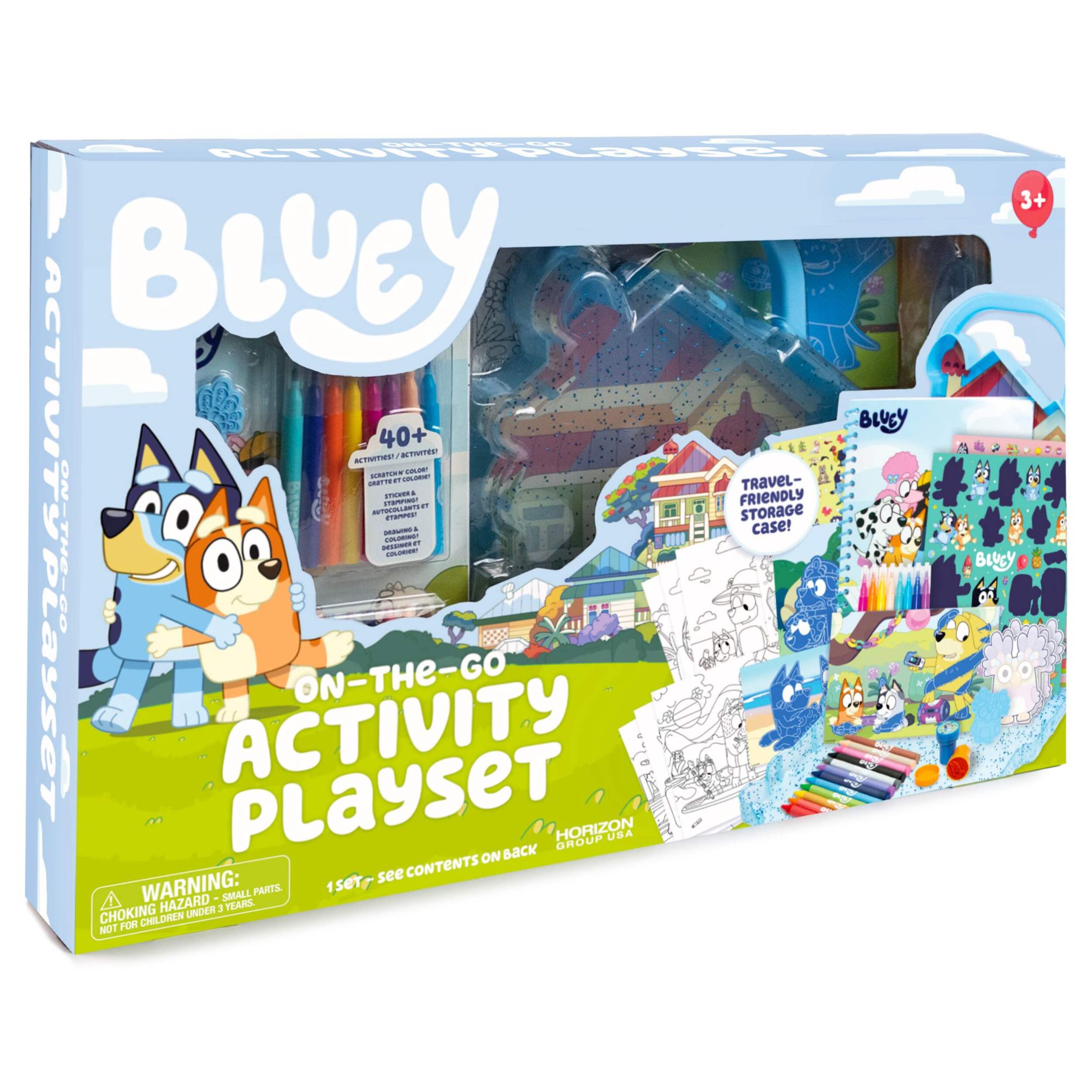 Bluey Ultimate On The Go Activity Playset for Ages 4+ Front_Angled_Right