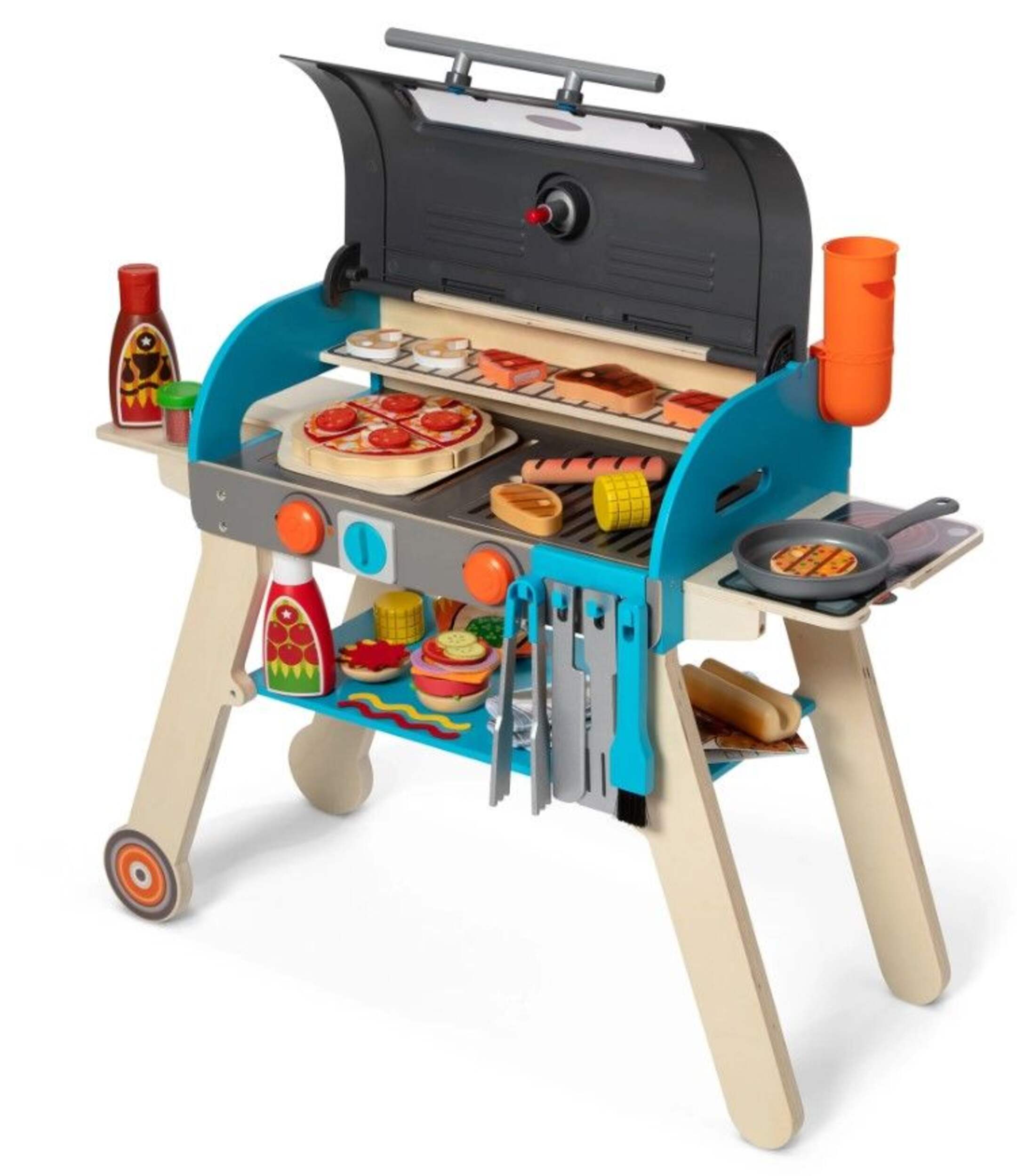 Melissa & Doug Wooden Pizza Grill Playset for Ages 3+ Composite_or_Mixed