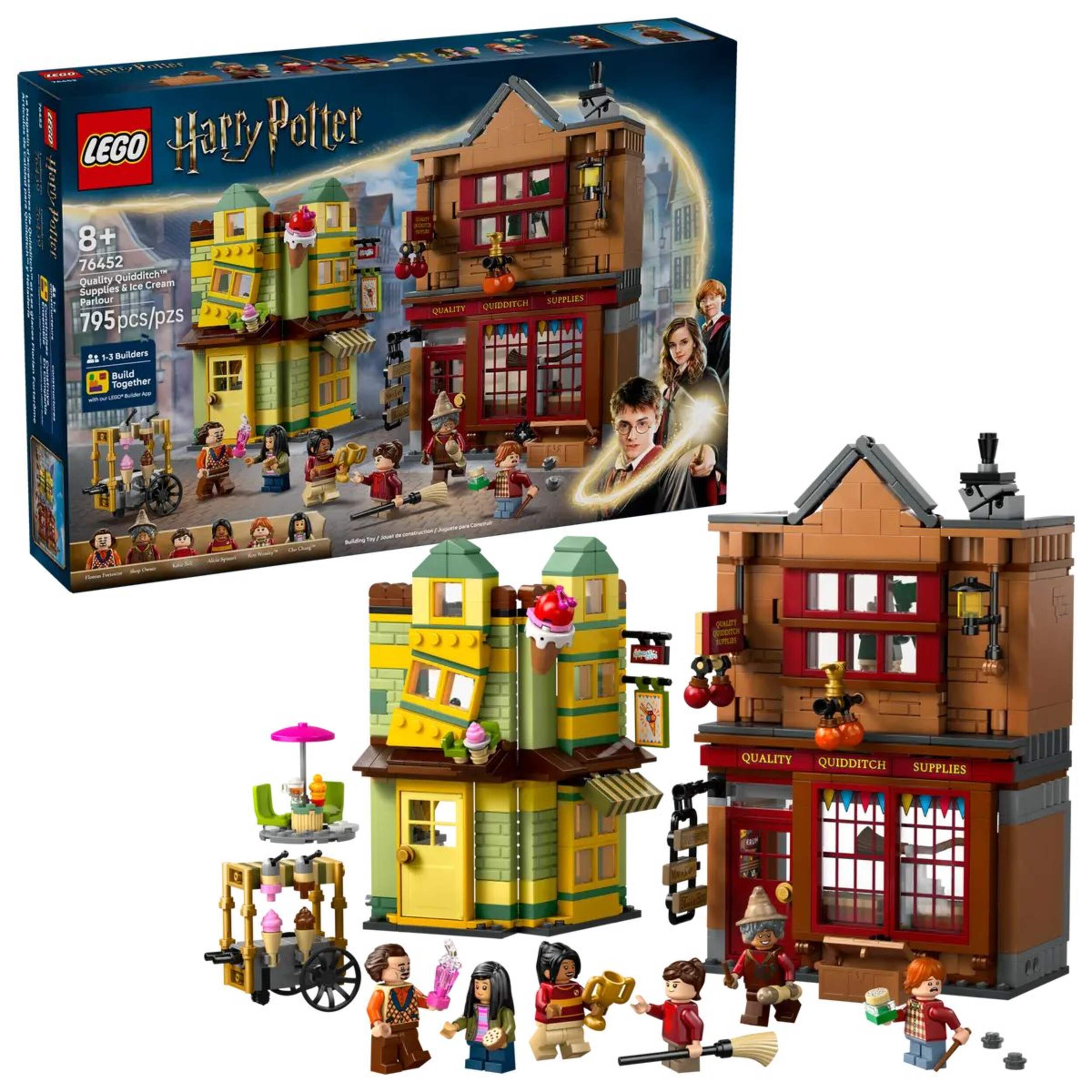 LEGO® Harry Potter Quality Quidditch™ Supplies & Ice Cream Parlour - 76452, 795-pcs, Ages 8+ Composite_or_Mixed