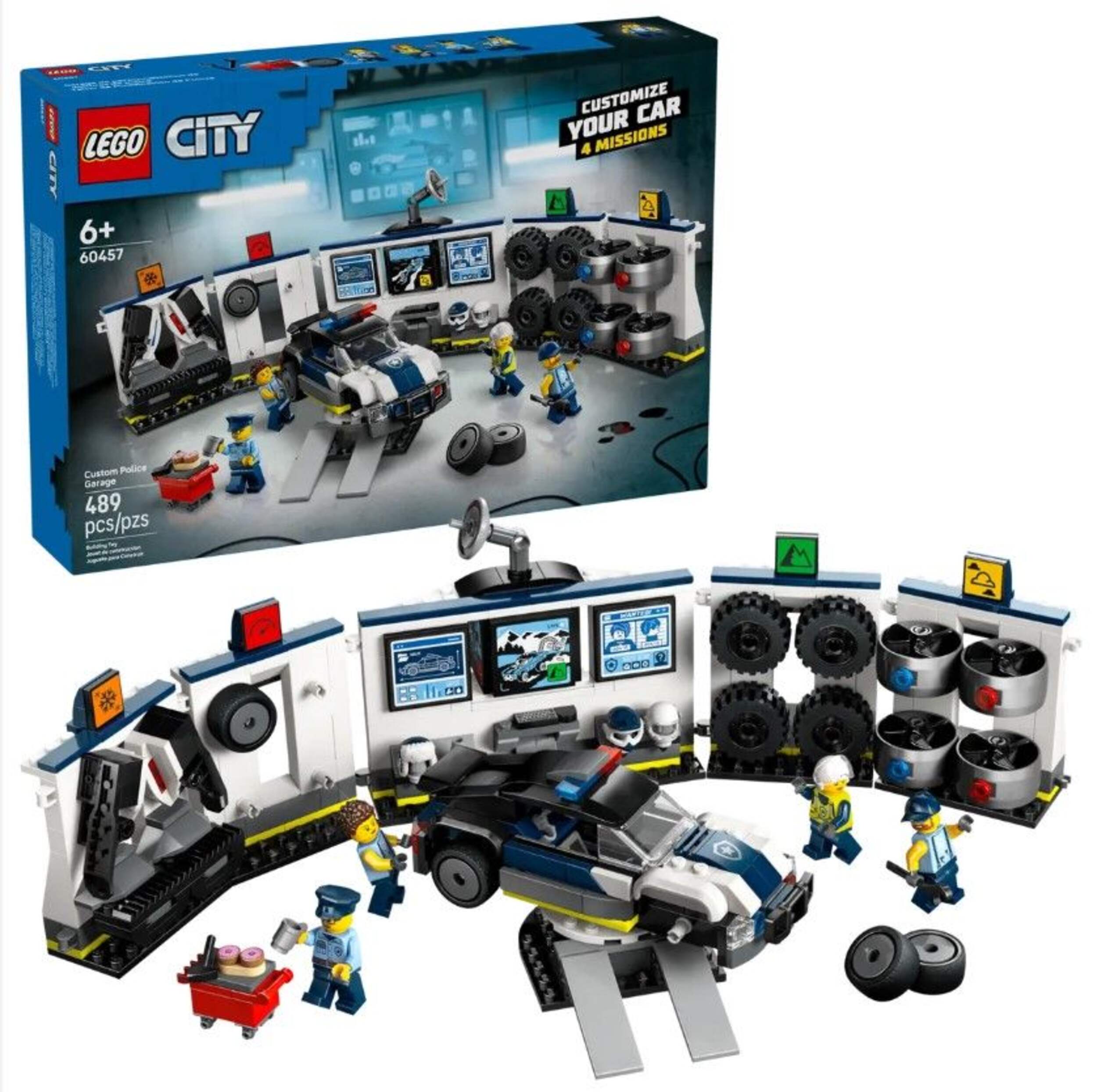 LEGO® City Custom Police Car Garage - 60457, 489-pcs, Ages 6+ Composite_or_Mixed