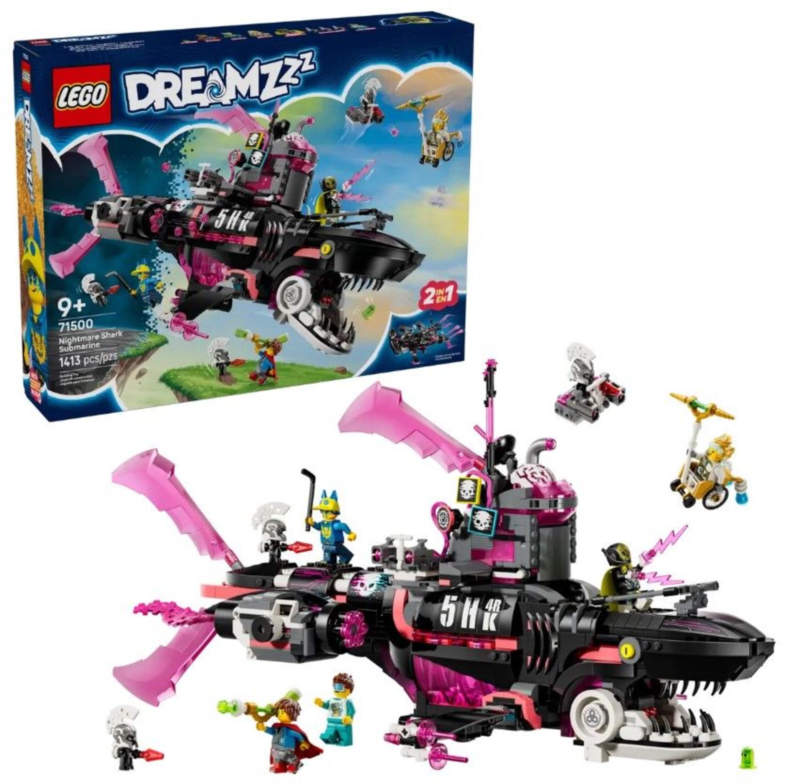 LEGO® DREAMZzz Nightmare Shark Submarine - 71500, 1413-pcs, Ages 9+ Composite_or_Mixed