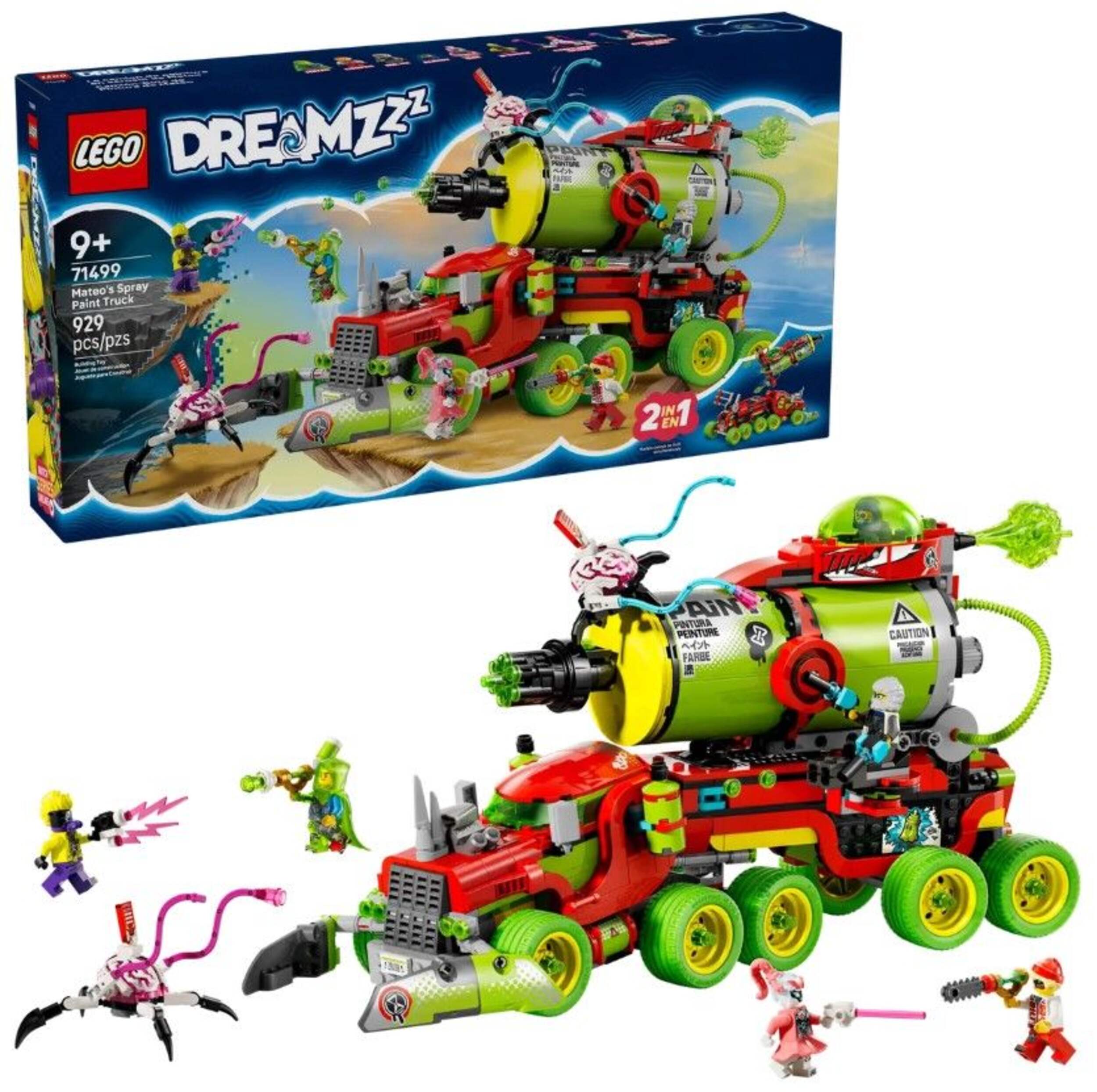 LEGO® DREAMZzz Mateo's Spray Paint Truck - 71499, 929-pcs, Ages 9+ Composite_or_Mixed