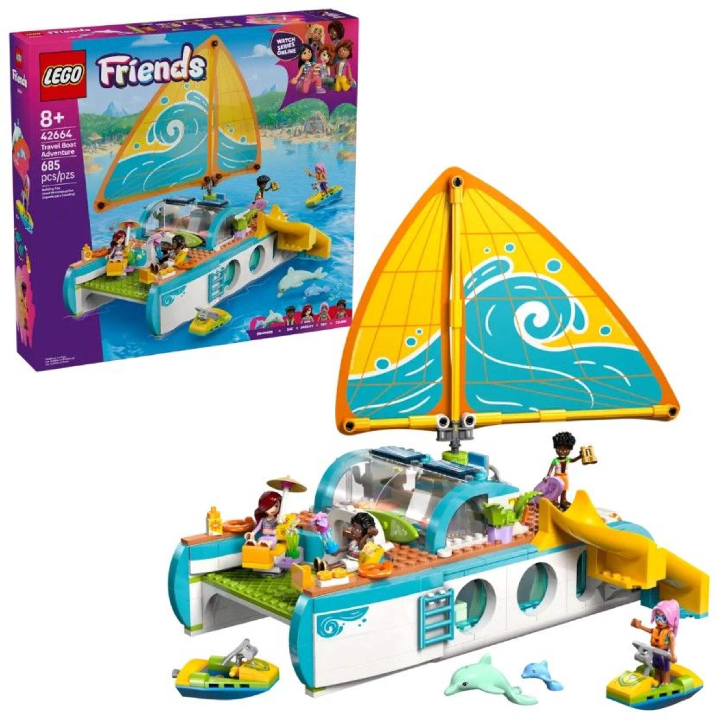 LEGO® Friends Travel Boat Adventure - 42664, 685-pcs, Ages 8+ Composite_or_Mixed