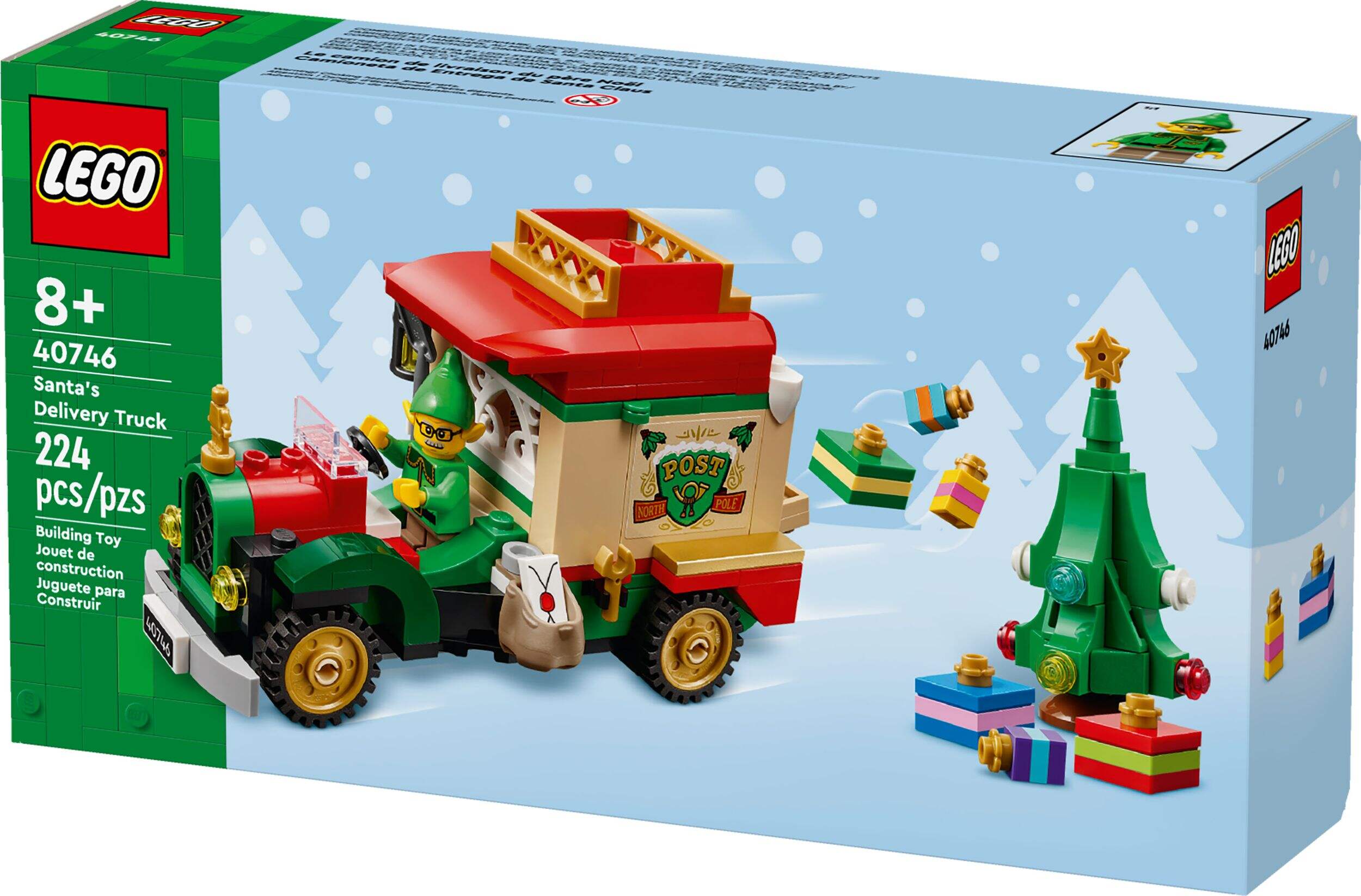Le camion de livraison du père Noël LEGO 40746 Front_Angled_Left