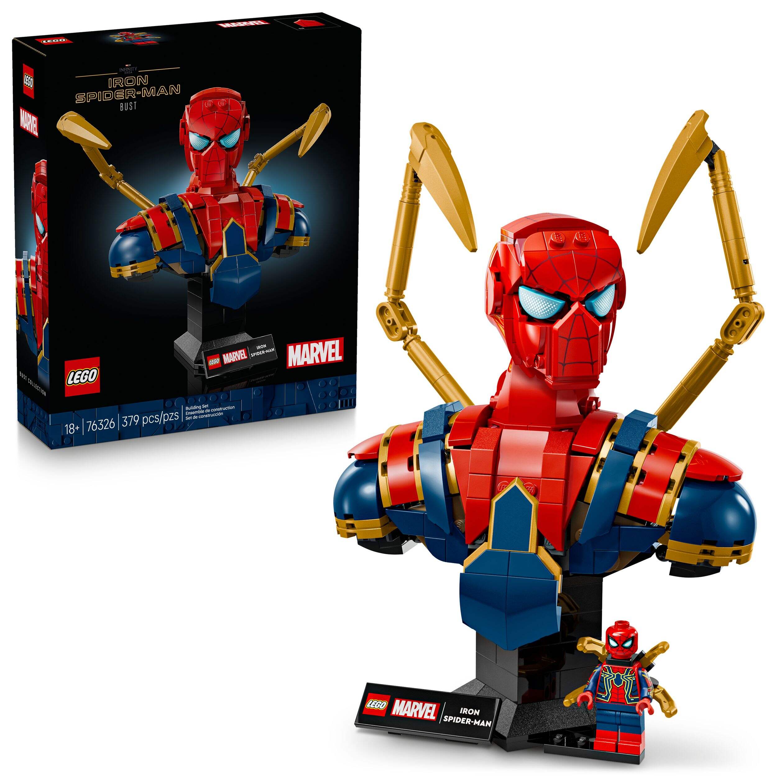 LEGO® Marvel Iron Spider-Man Bust - 76326, 379-pcs, Ages 18+ Composite_or_Mixed