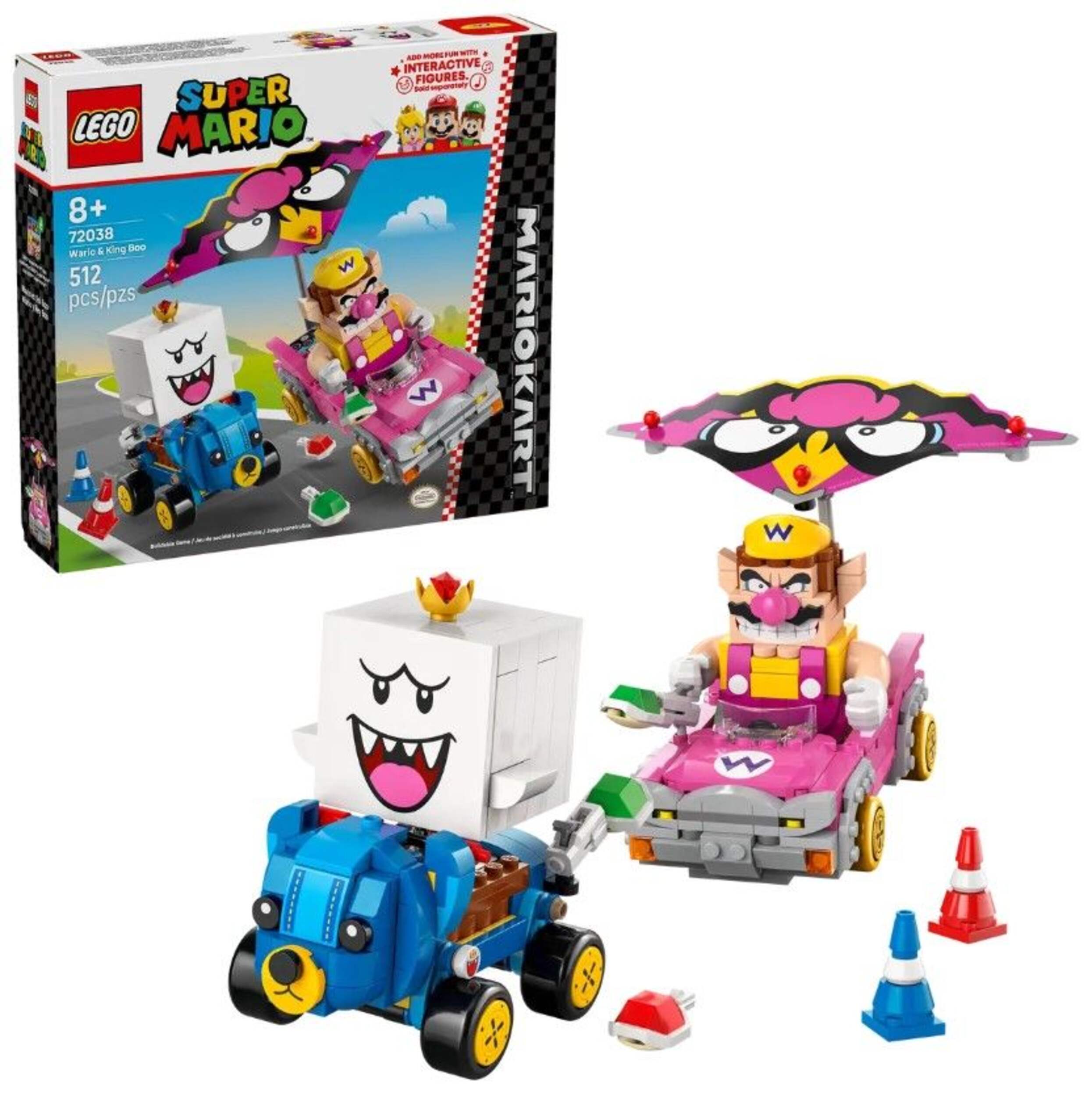 LEGO® Super Mario Mario Kart™ – Wario & King Boo - 72038, 512-pcs, Ages 8+ Composite_or_Mixed