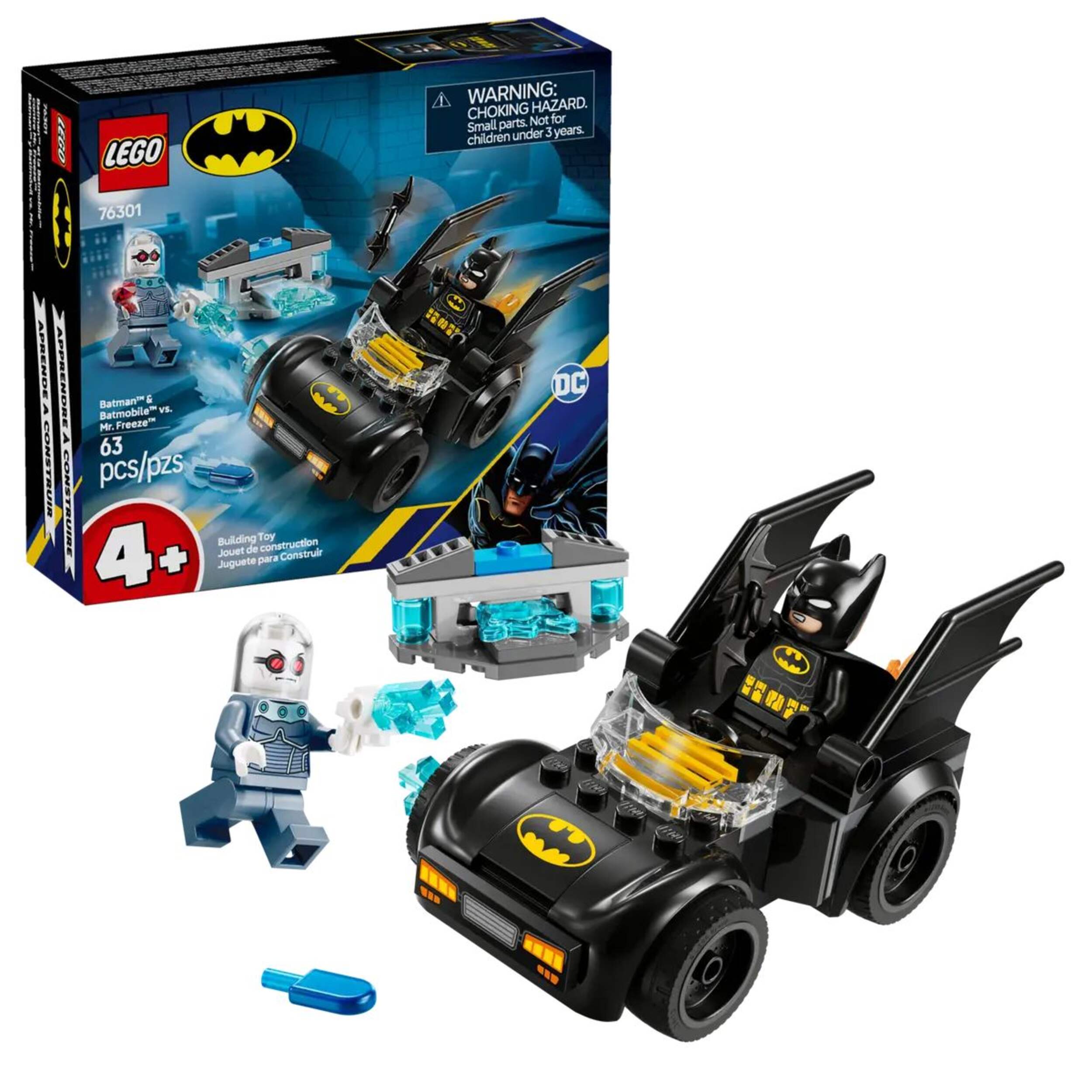 LEGO® Batman: Batman™ & Batmobile™ vs. Mr. Freeze™ - 76301, 63-pcs, Ages 4+ Composite_or_Mixed
