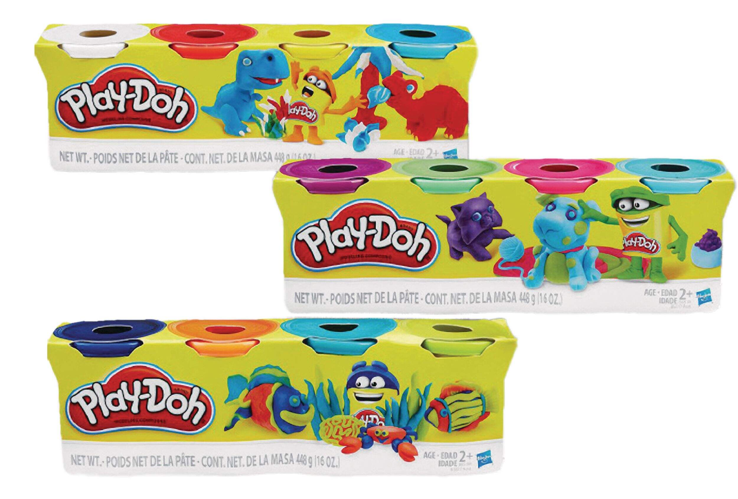 Play-Doh Pack, Assorted Colours, 4-pk Front_Flat