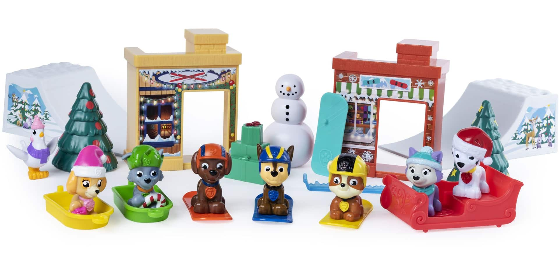 Paw patrol advent calendar with 24 collectible plastic clearance figures