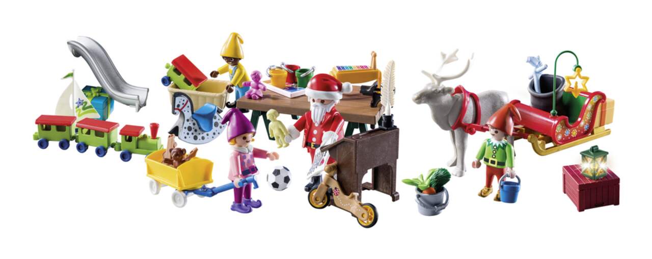 Calendrier de l'avent du père Noël Playmobil, 24 surprises, 4 ans et plus