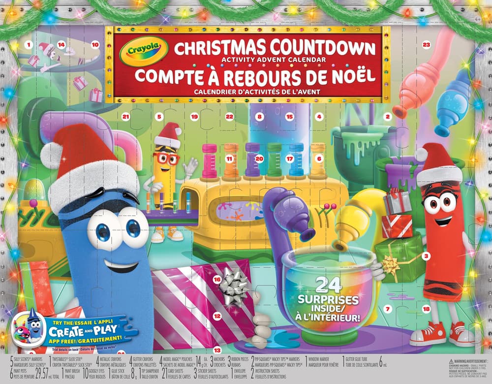 Crayola Christmas Countdown Activity Advent Calendar Canadian Tire