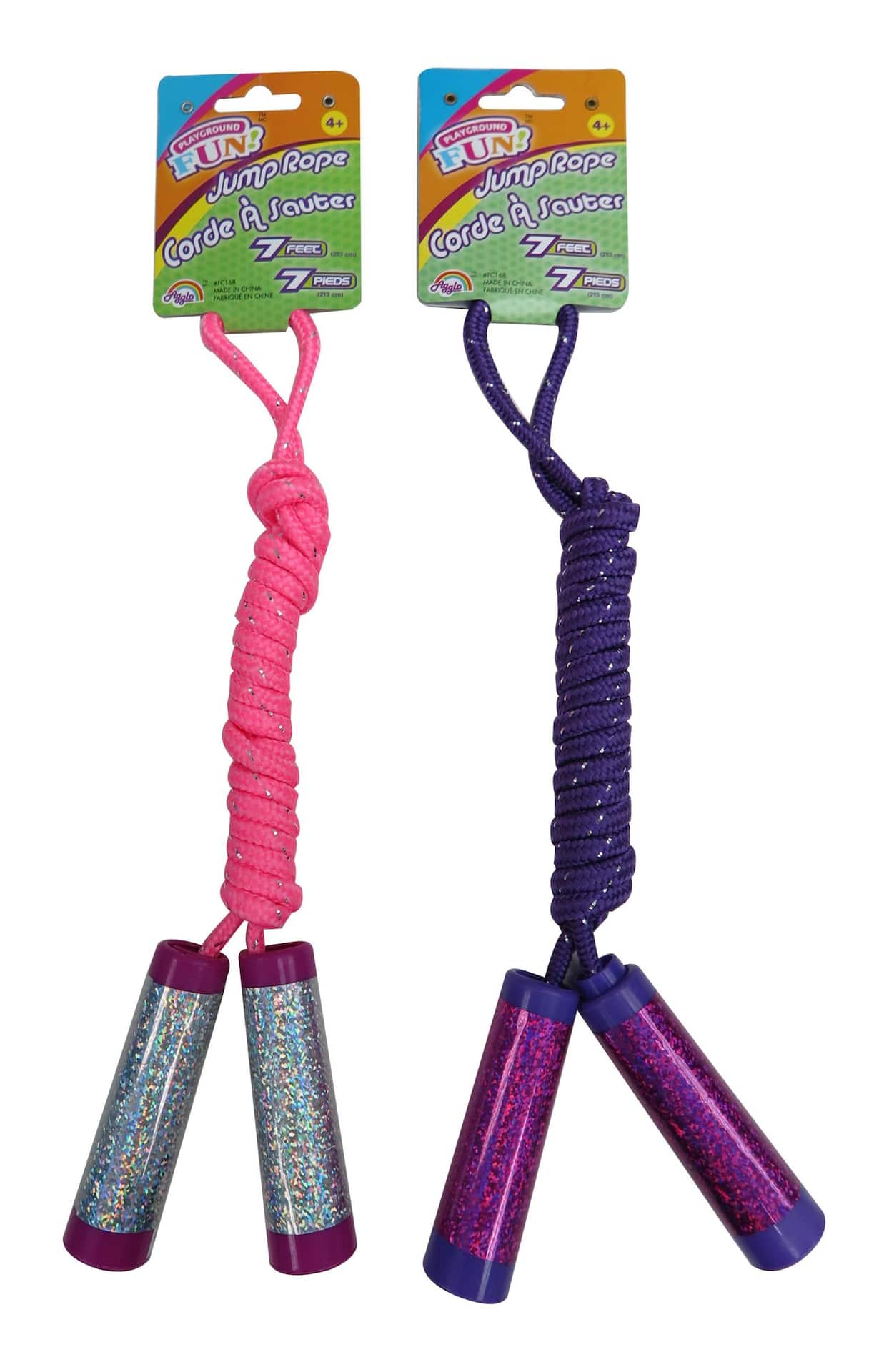 Sports Club Kids Adjustable Skipping/Jump Rope, Reflective Handles,  Assorted Age 4+, 7-Ft