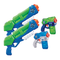 ZURU X-Shot Typhoon Thunder & Stealth Soaker Water Blasters Set, Kids' Toy, Age 5+, 4-pk
