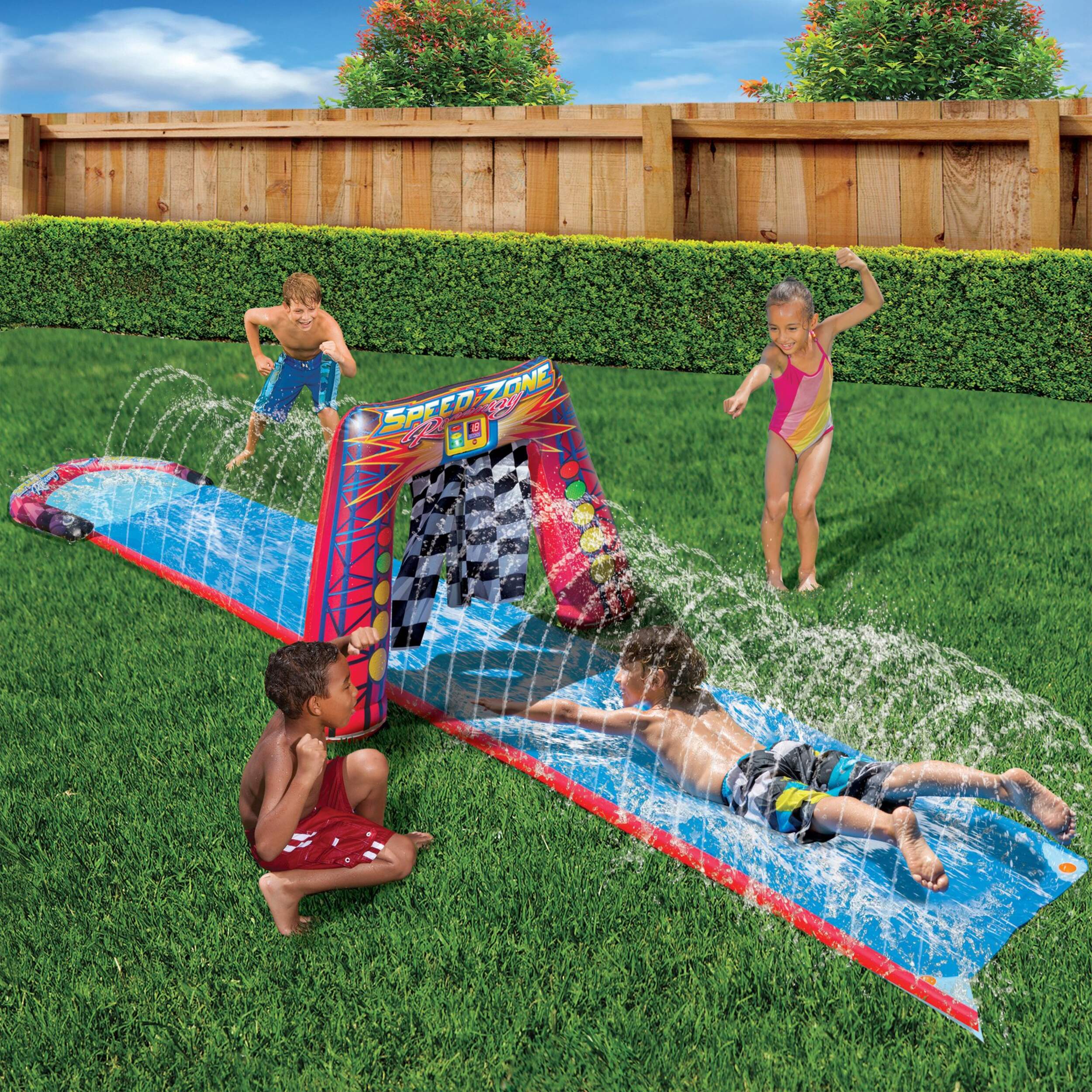 Glissade d’eau Banzai Time Racer, 16&nbsp;pi, 5&nbsp;ans et plus Back_Angled_Left