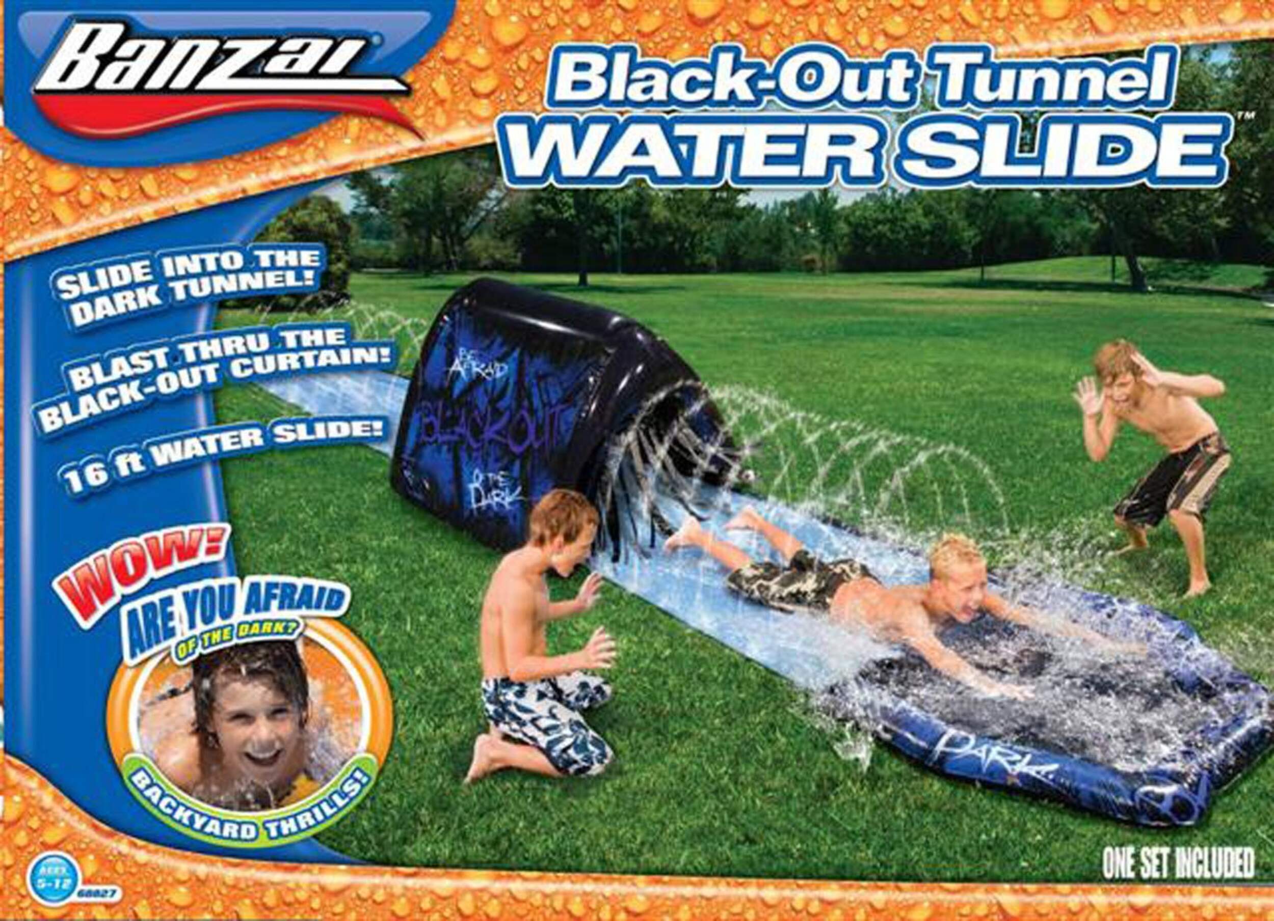 Banzai Blackout Water Slide, 16-ft, Ages 5+ Front_Flat