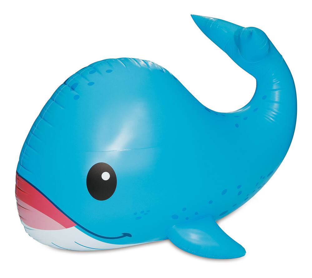 Summer Waves Inflatable Giant Whale Sprinkler for Kids, with Hose ...