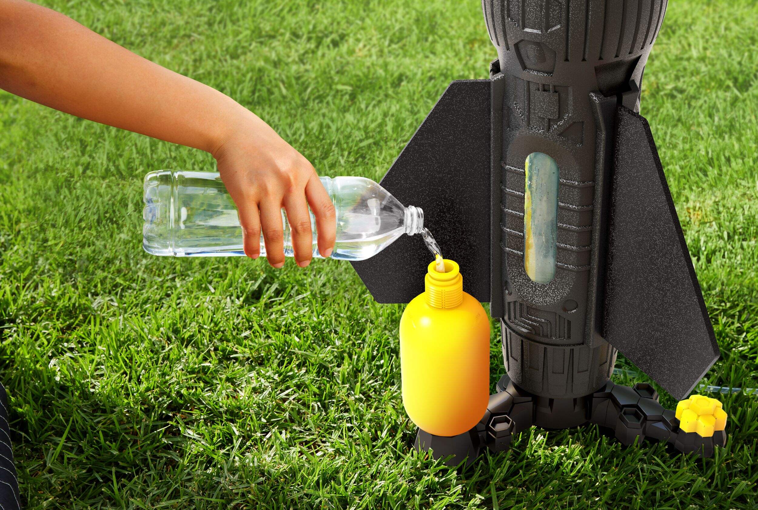 Mattel Ginormous Rocket Outdoor Water Powered Blaster Toy, Launches 150