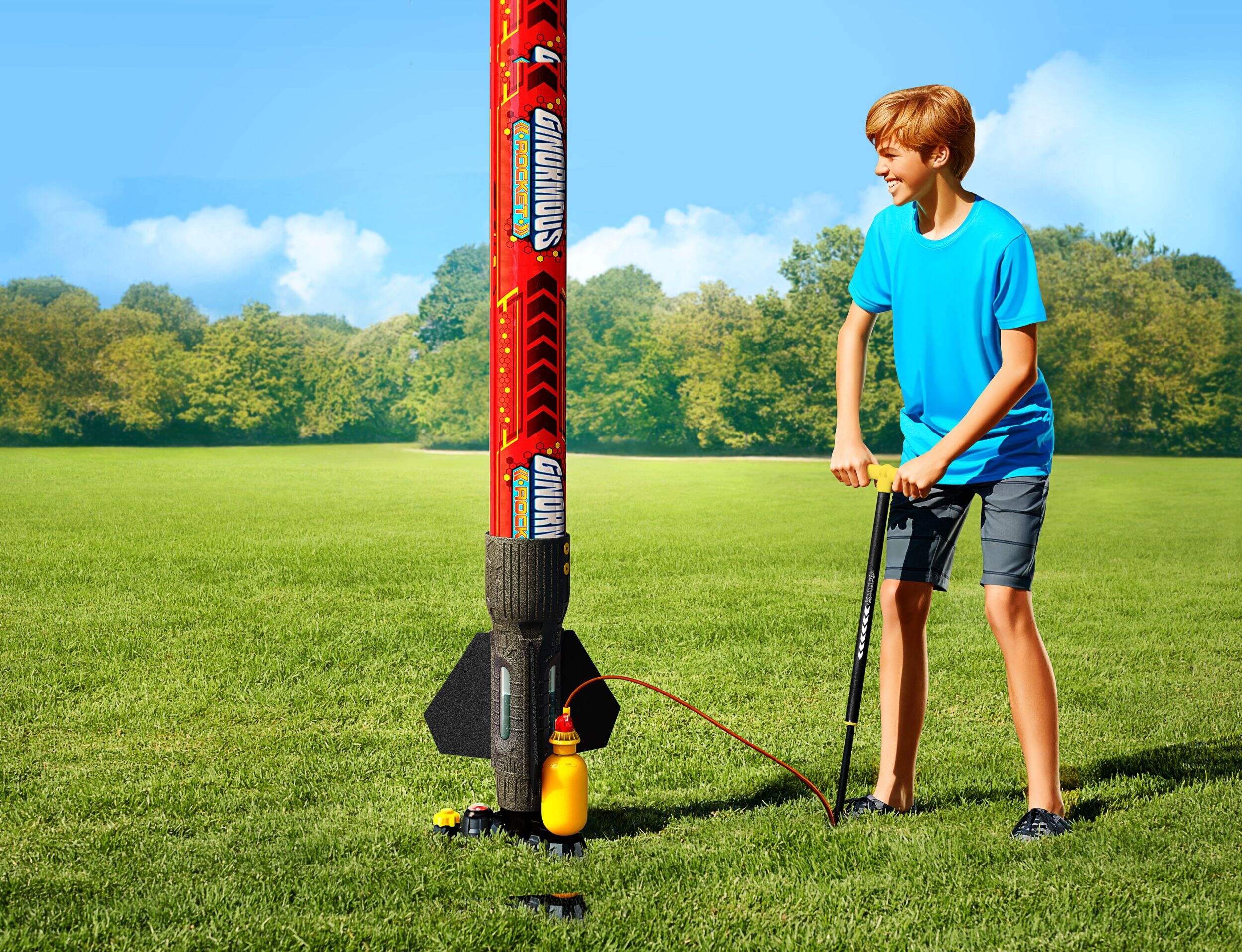 Mattel Ginormous Rocket Outdoor Water Powered Blaster Toy, Launches 150