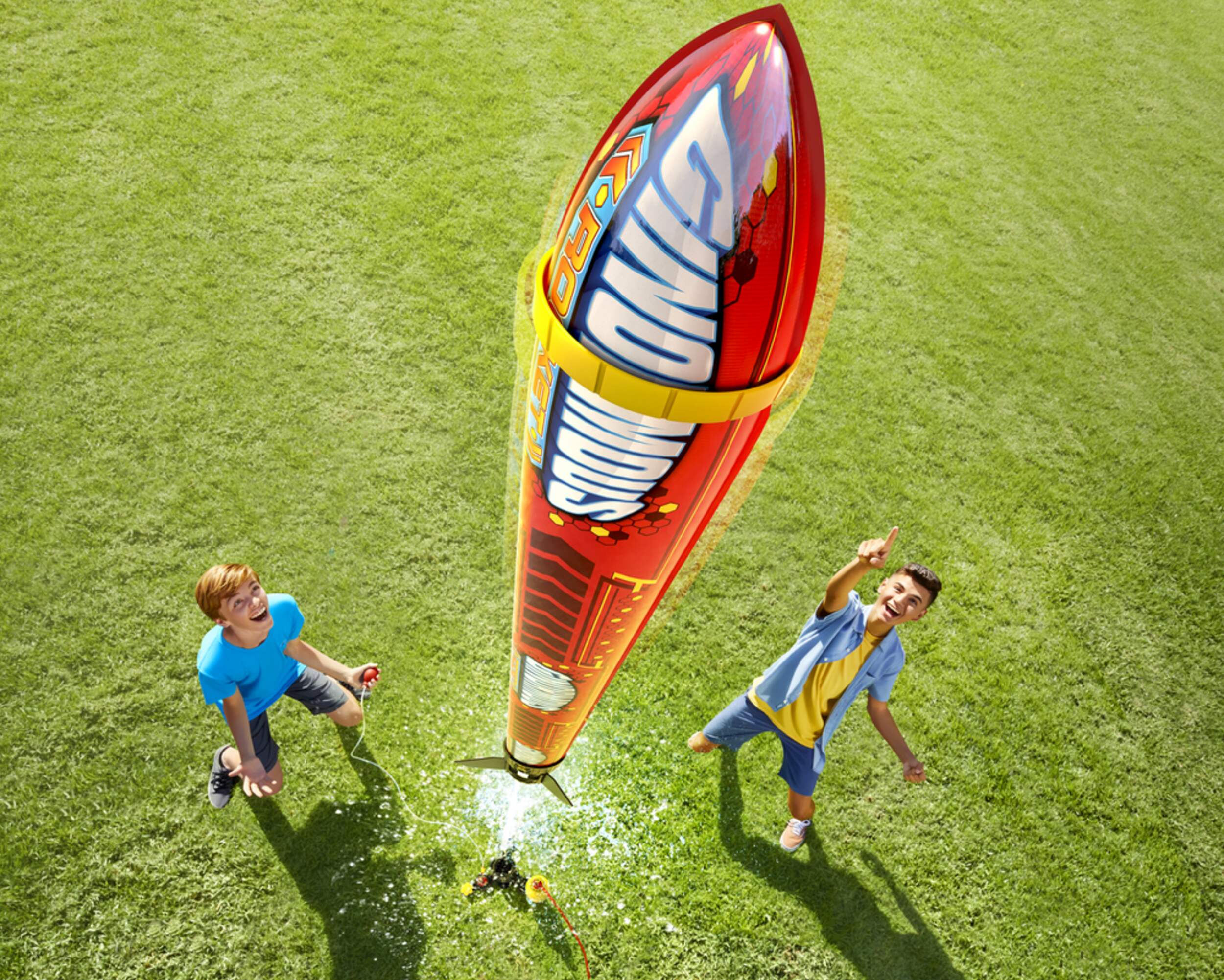 Mattel Ginormous Rocket Outdoor Water Powered Blaster Toy, Launches 150