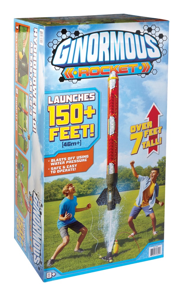 Mattel Ginormous Rocket Outdoor Water Powered Blaster Toy, Launches 150