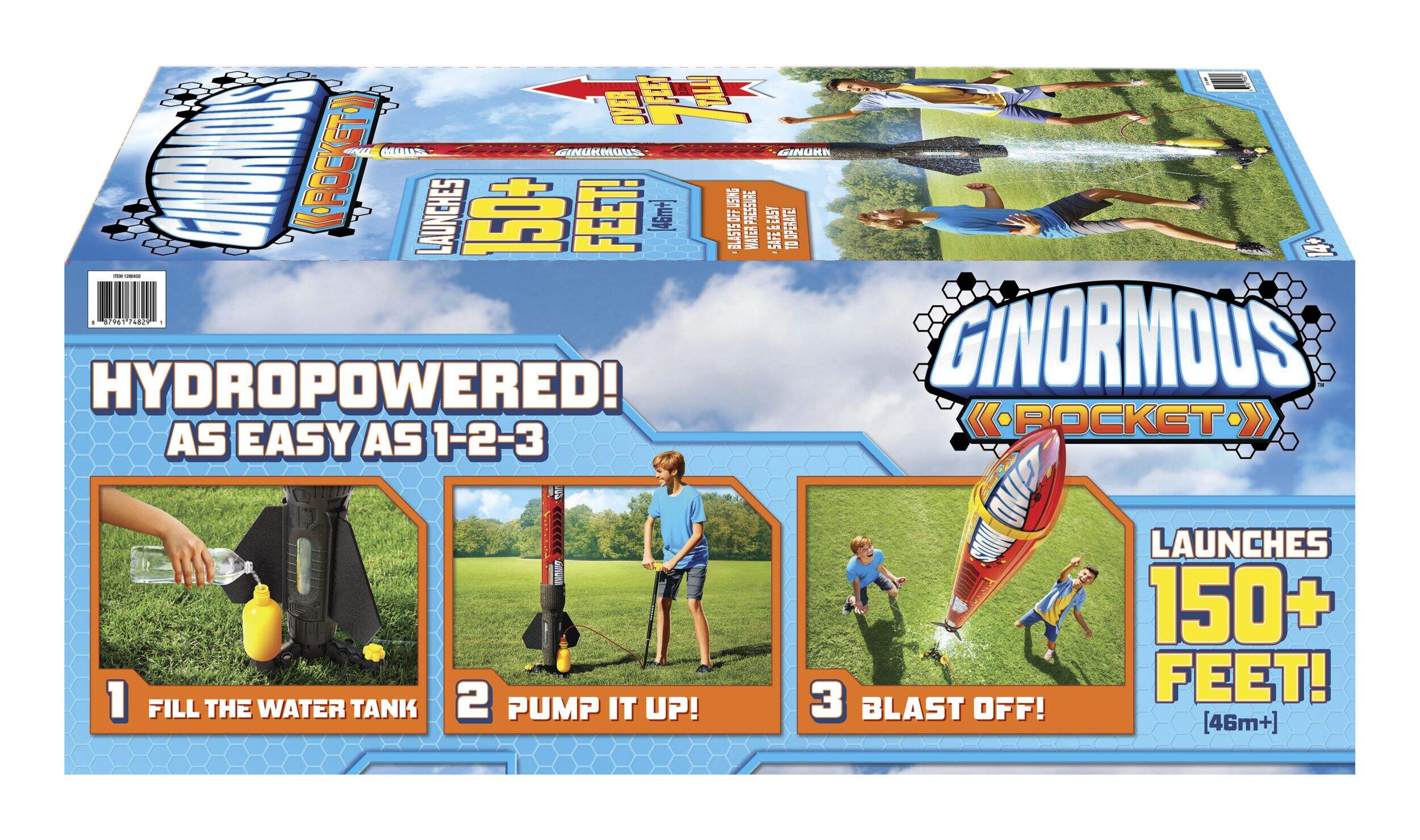 Mattel Ginormous Rocket Outdoor Water Powered Blaster Toy, Launches 150