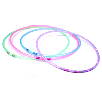 Goofy Foot Kids' LED Light-Up Hula Hoop, Multi-Coloured, Assorted, Ages 5+, for Summer/Backyard Activities