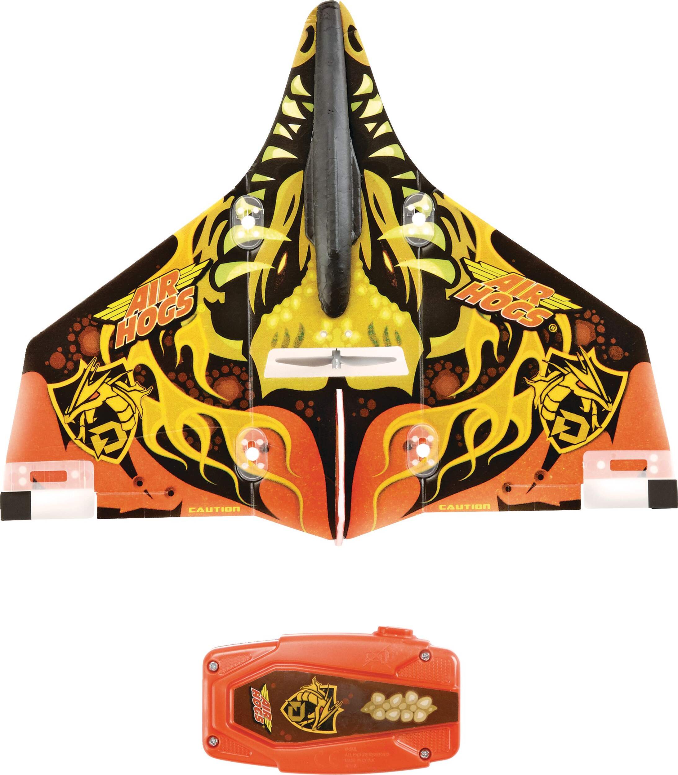 Air Hogs E-Charger Dragon Remote Control Flying Plane, Orange, Ages 8+, for Summer/Backyard Activities Overhead_Flat