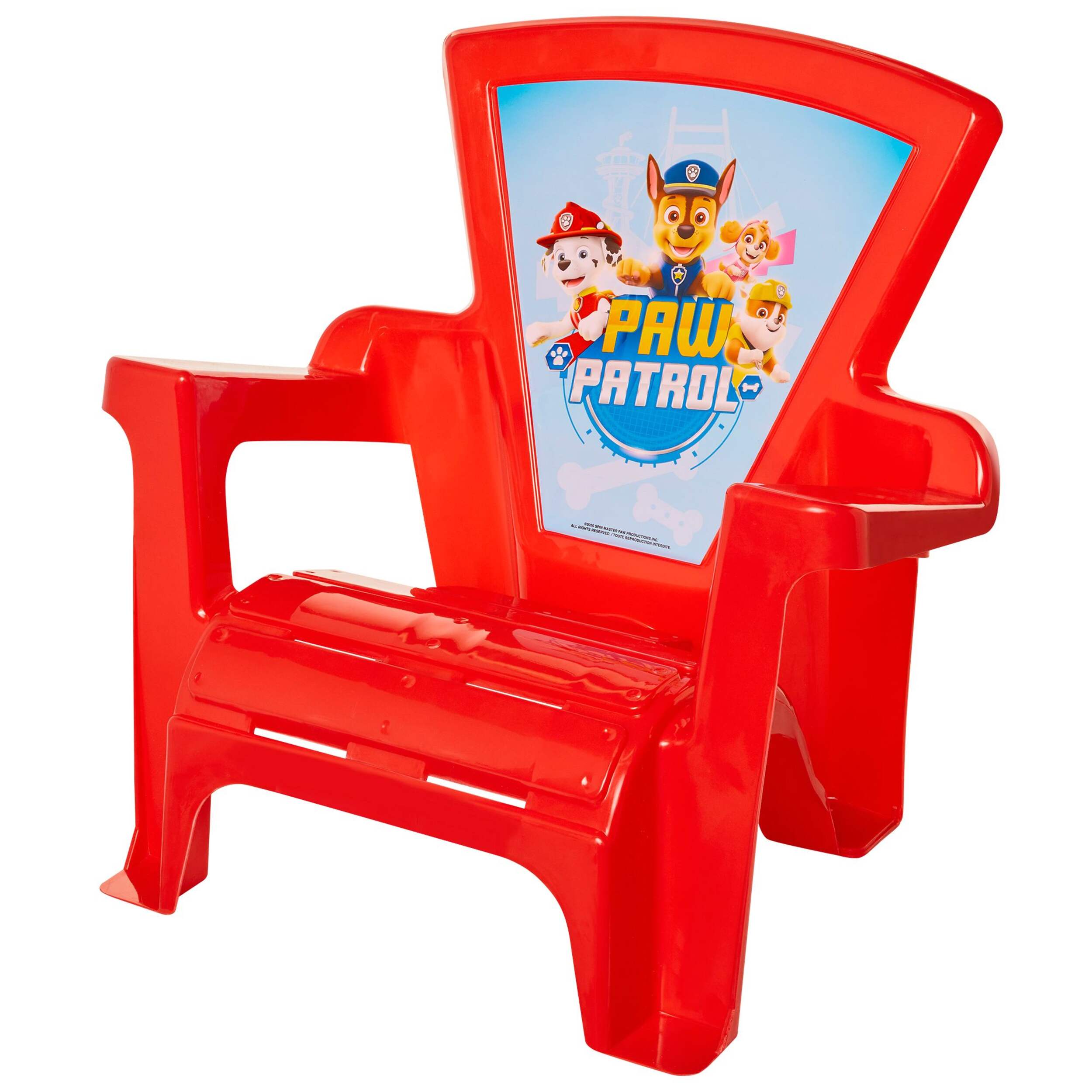 Kids' Plastic Patio Chair, Multi-Coloured, Assorted, Ages 3+, for Summer/Backyard Front_Three_Fourths_Angled_Left